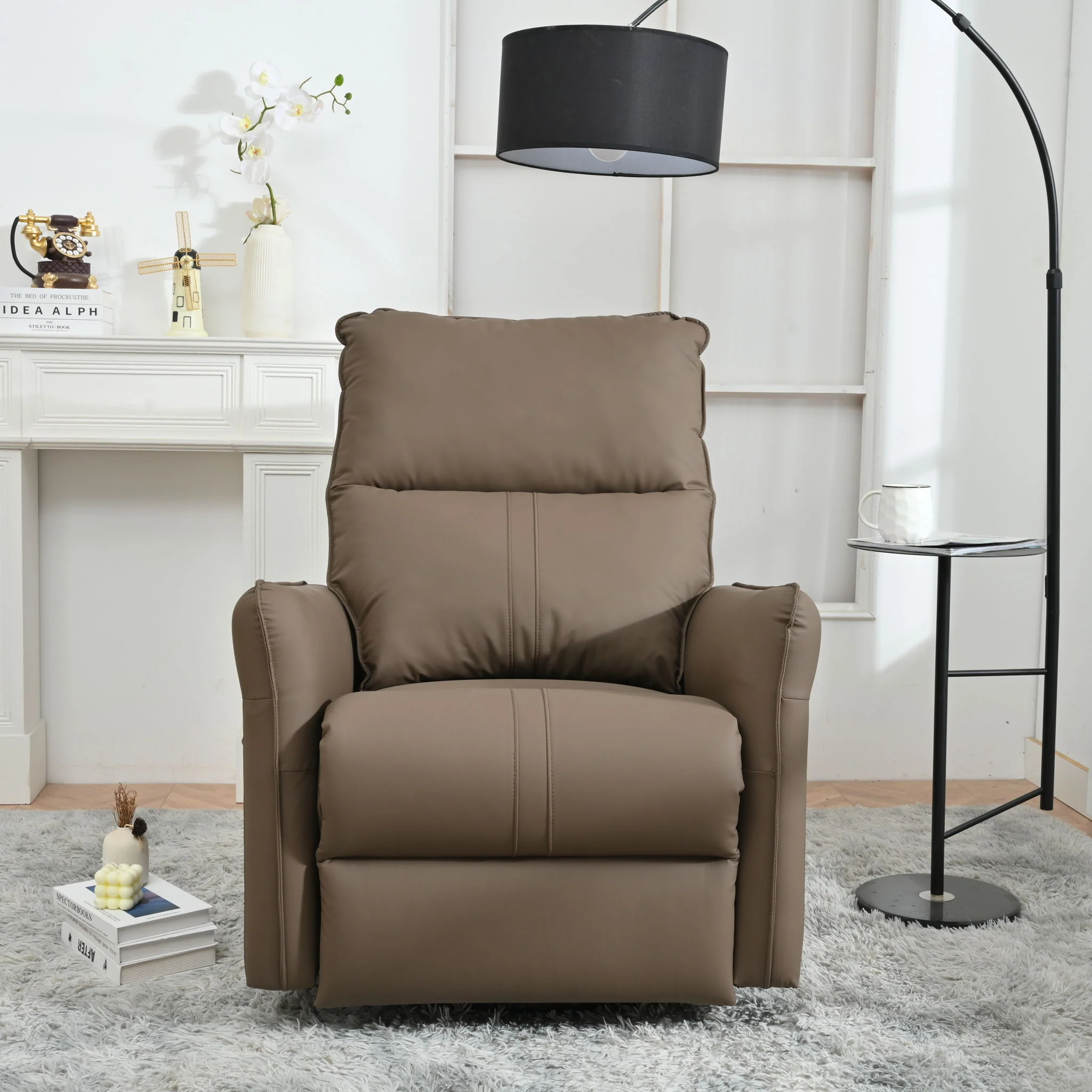 29.92" 270 Power Swivel Rocker Recliner Chair, Electric Glider Reclining Sofa With USB Ports, Power Swivel Glider, Rocking Chair Nursery Recliners For Living Room Bedroom - Image 11