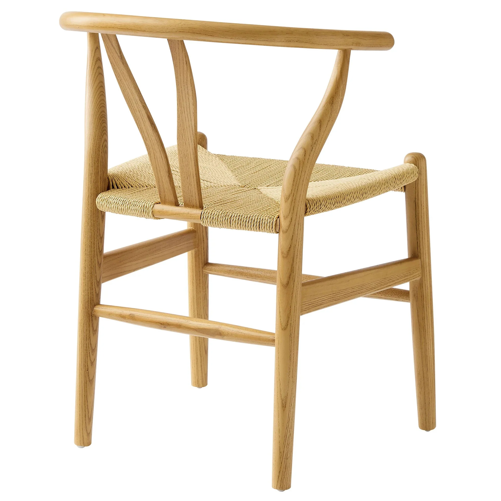 29 Inch Elm Wood Dining Side Chair with Woven Rope Seat - Image 14