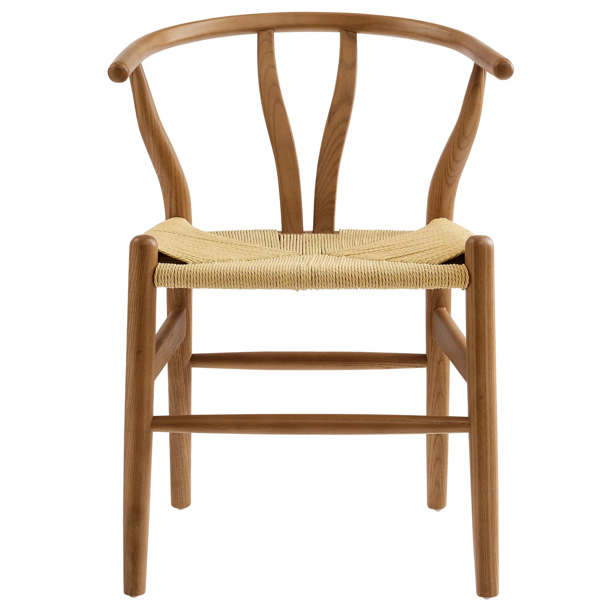 29 Inch Elm Wood Dining Side Chair with Woven Rope Seat - Image 16
