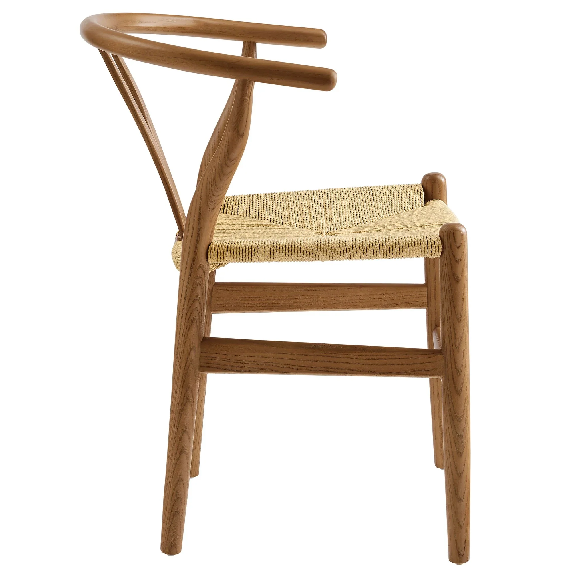 29 Inch Elm Wood Dining Side Chair with Woven Rope Seat - Image 18