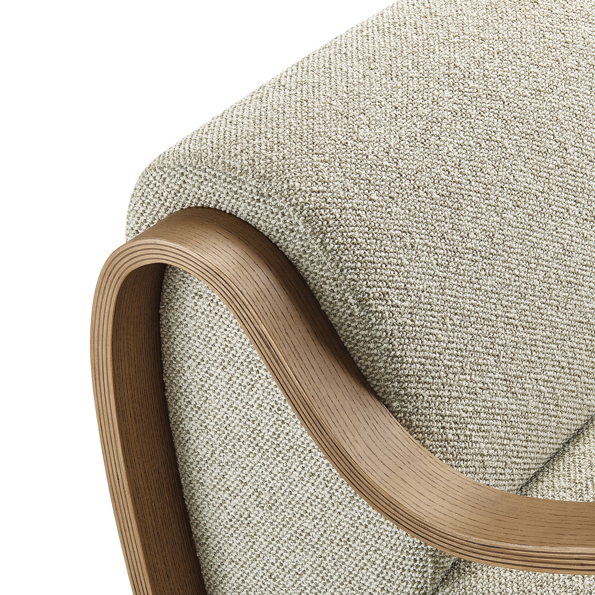 29 Inch Lattice Boucle Fabric Accent Armchair - Image 6