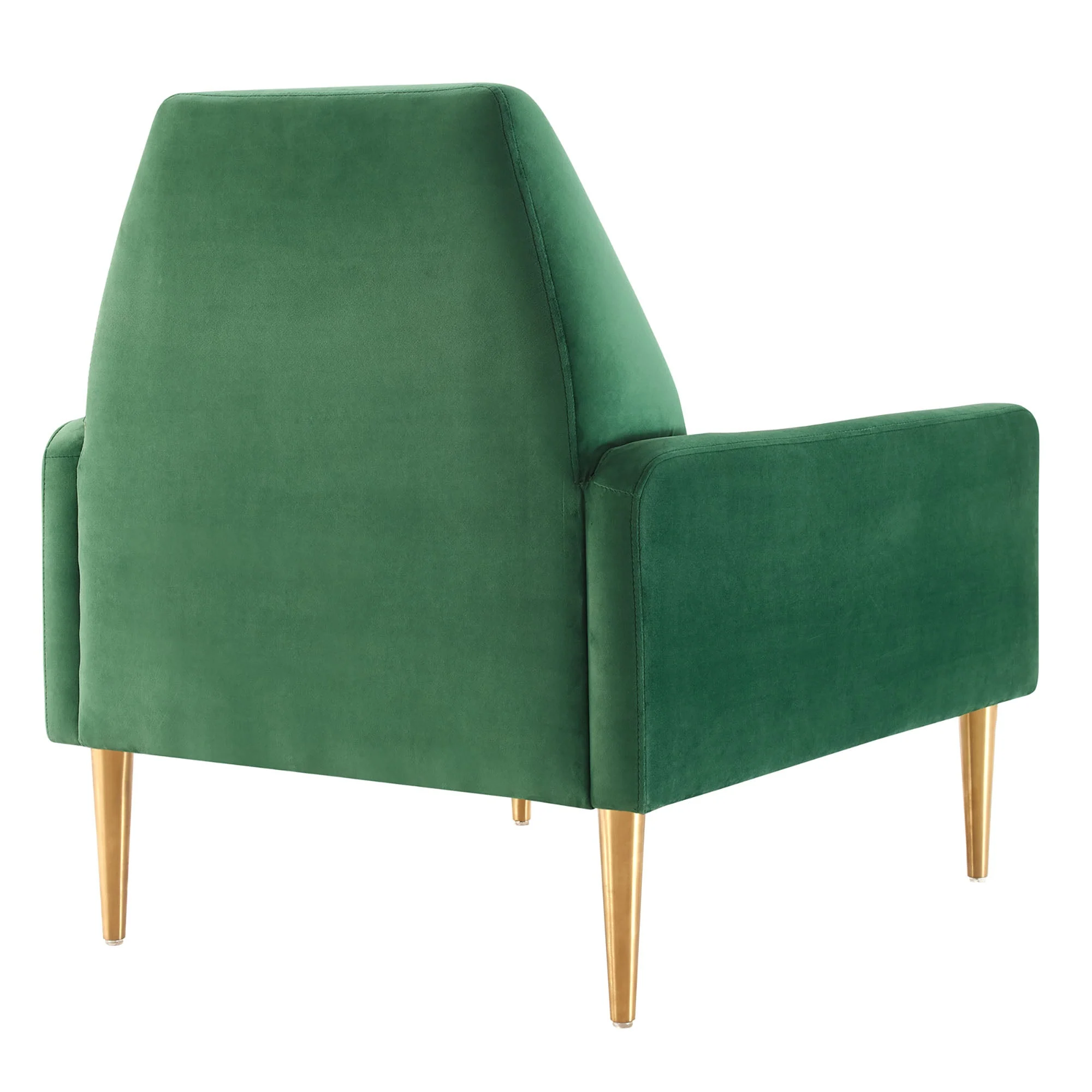 29 Inch Performance Velvet Armchair with Gold Stainless Steel Legs - Image 10