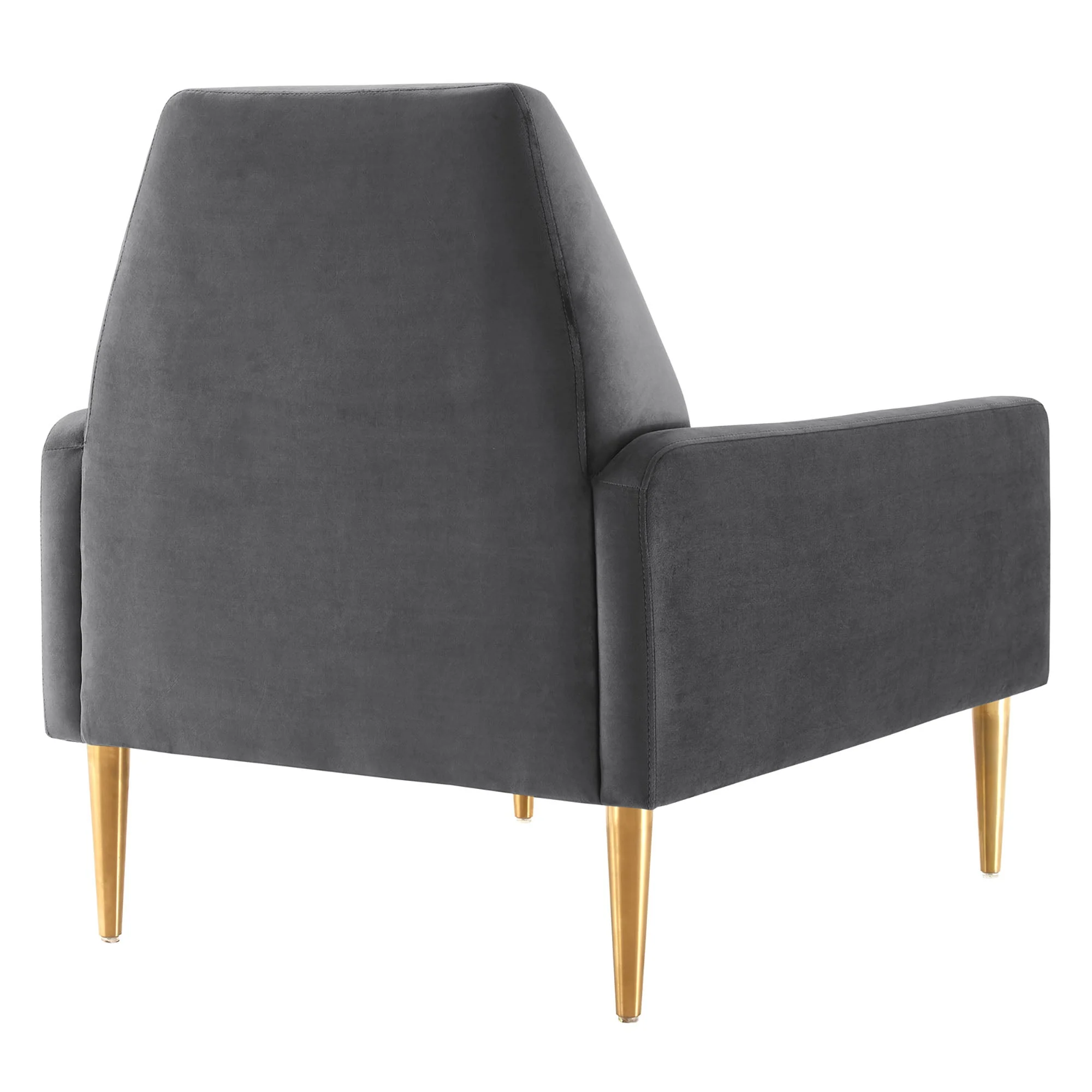29 Inch Performance Velvet Armchair with Gold Stainless Steel Legs - Image 4