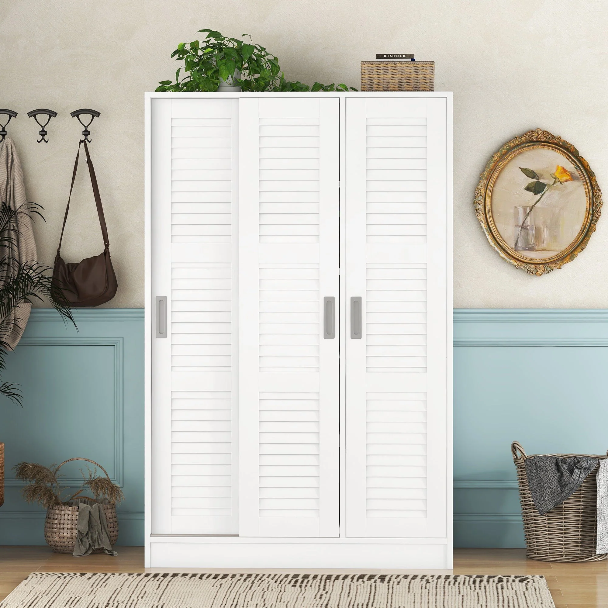 3 Door Shutter Wardrobe & Shelves - Image 2