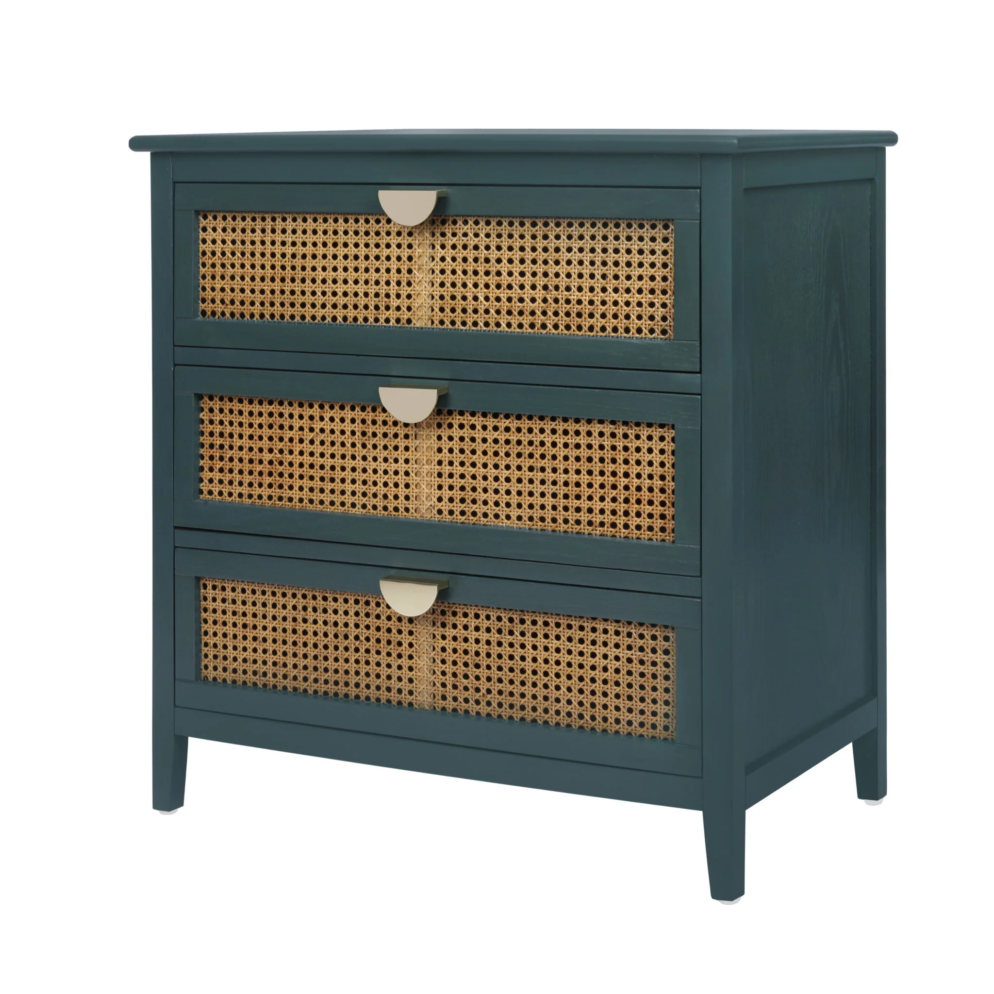 3 Drawer Cabinet, Natural Rattan, American Furniture - Image 5