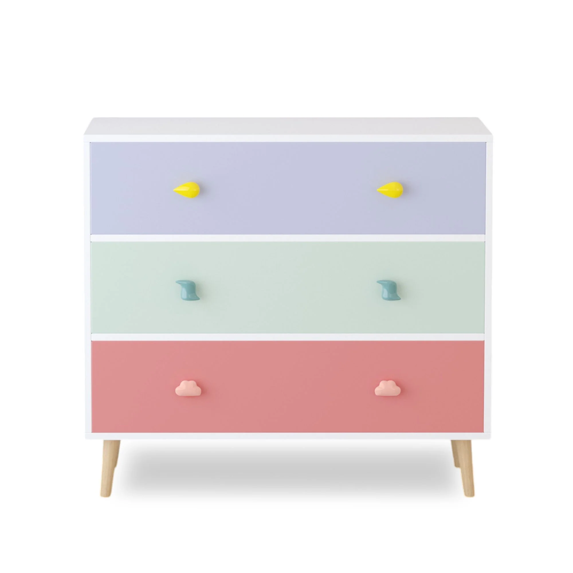 3 Drawer Dresser, Storage Cabinet With Anti Tip Safety