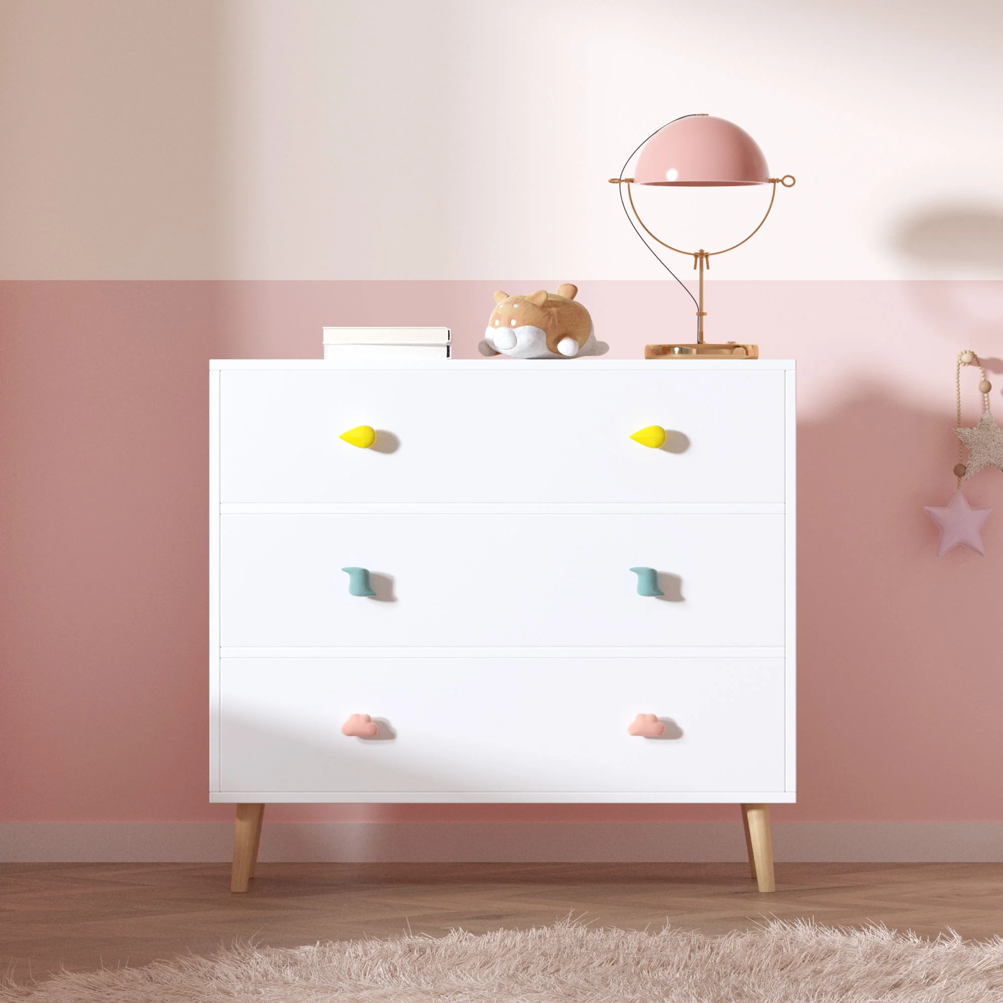 3 Drawer Dresser, Storage Cabinet With Anti Tip Safety - Image 16