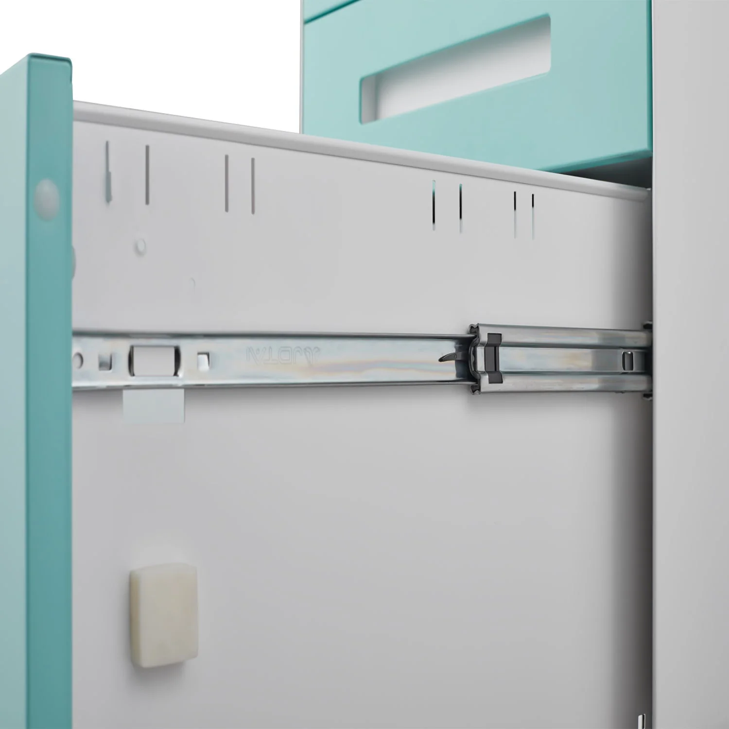 3 Drawer Mobile File Cabinet Under Desk Office, Simple Style Versatile Storage Cabinet For Legal / Letter / A4 Files, 5 Wheel Design Anti-Tilting Cold Rolled Steel Waterproof Moisture-Proof - Image 17