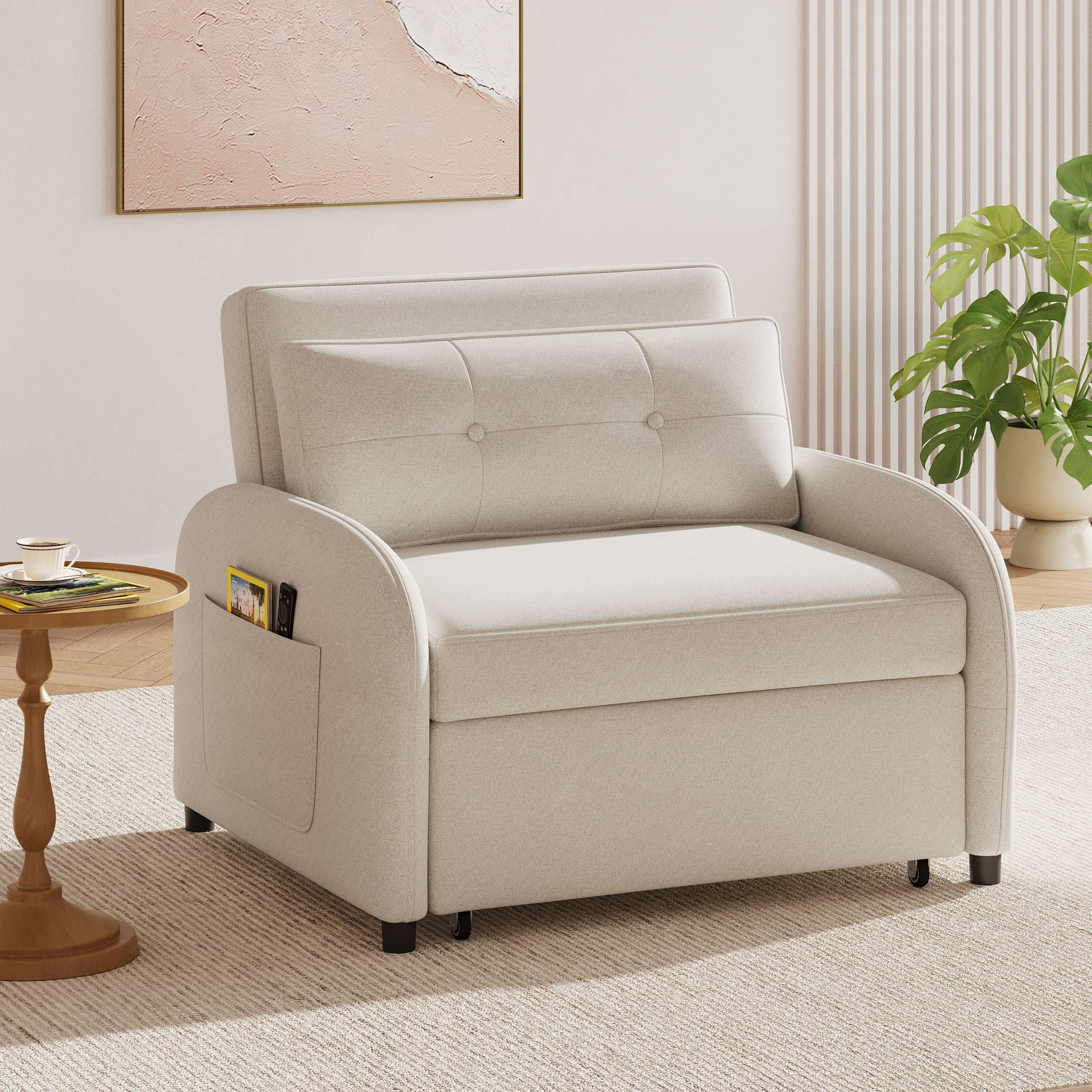 3 In 1 Convertible Sleeper Sofa Bed For Living Room - Image 12