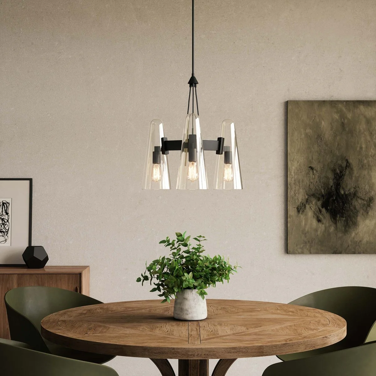 3-Light Beacon Glass Cone Pendant Ceiling Light Fixture Modern Industrial Lighting - Image 32