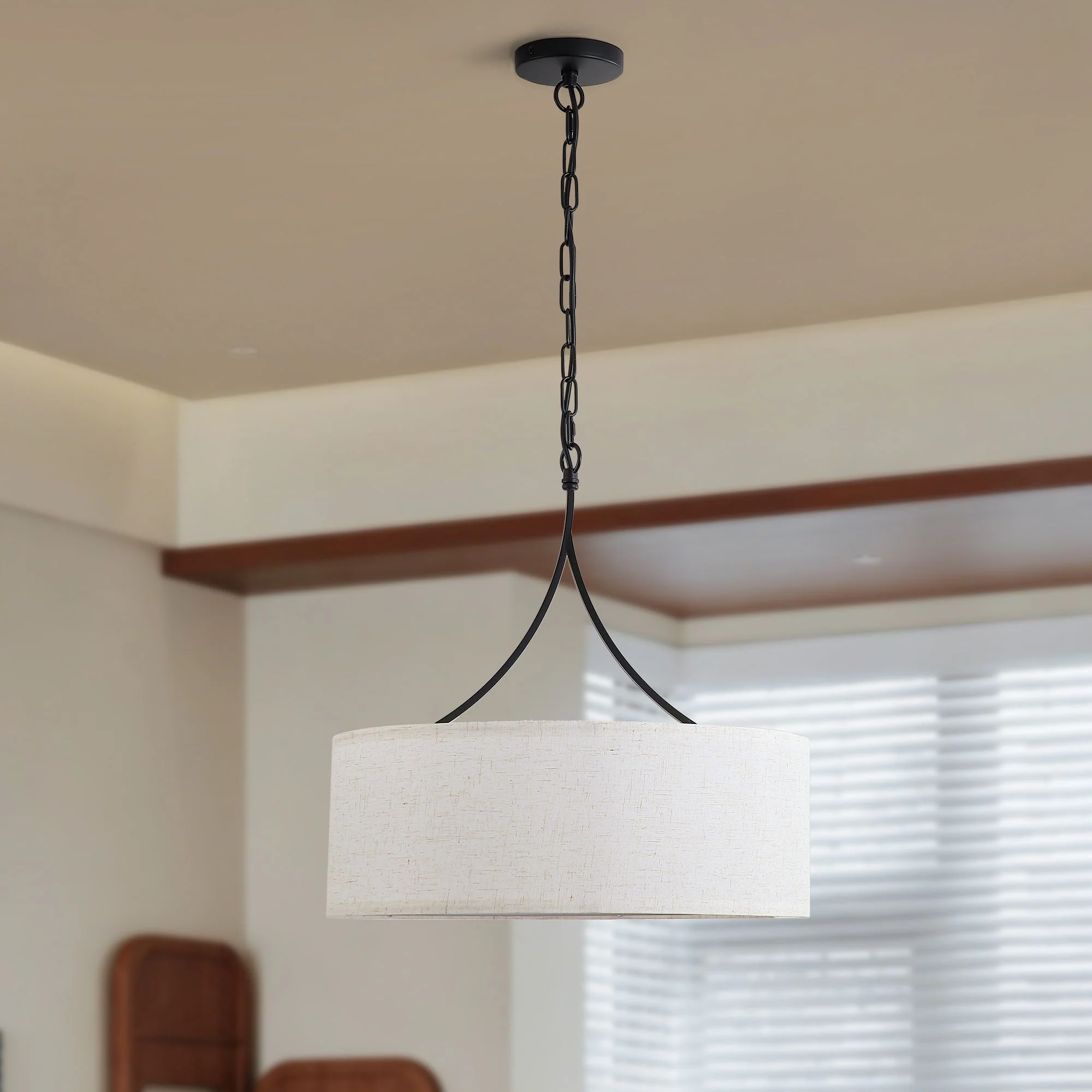 3 Light Drum Pendant Light - Image 4