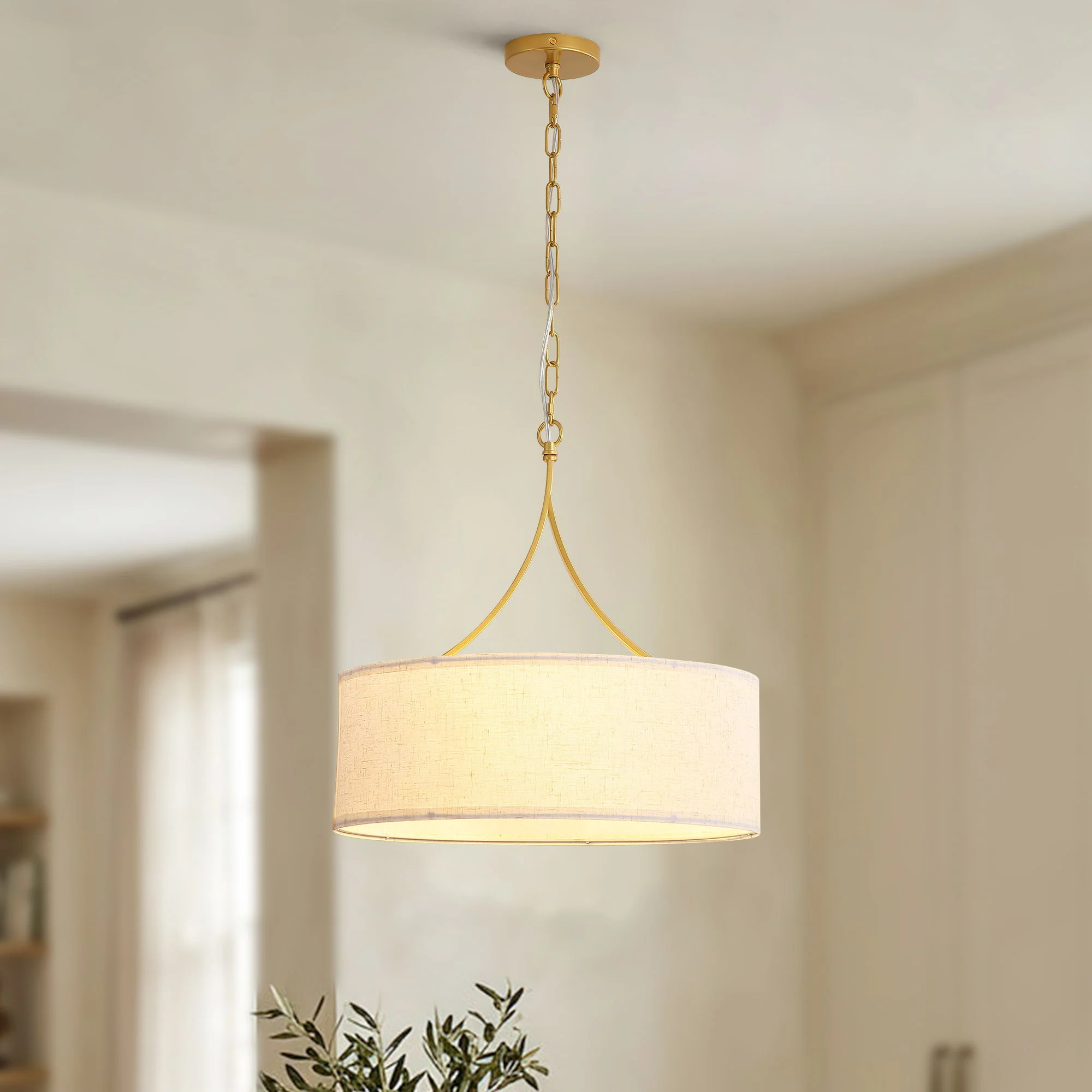 3 Light Drum Pendant Light - Image 8
