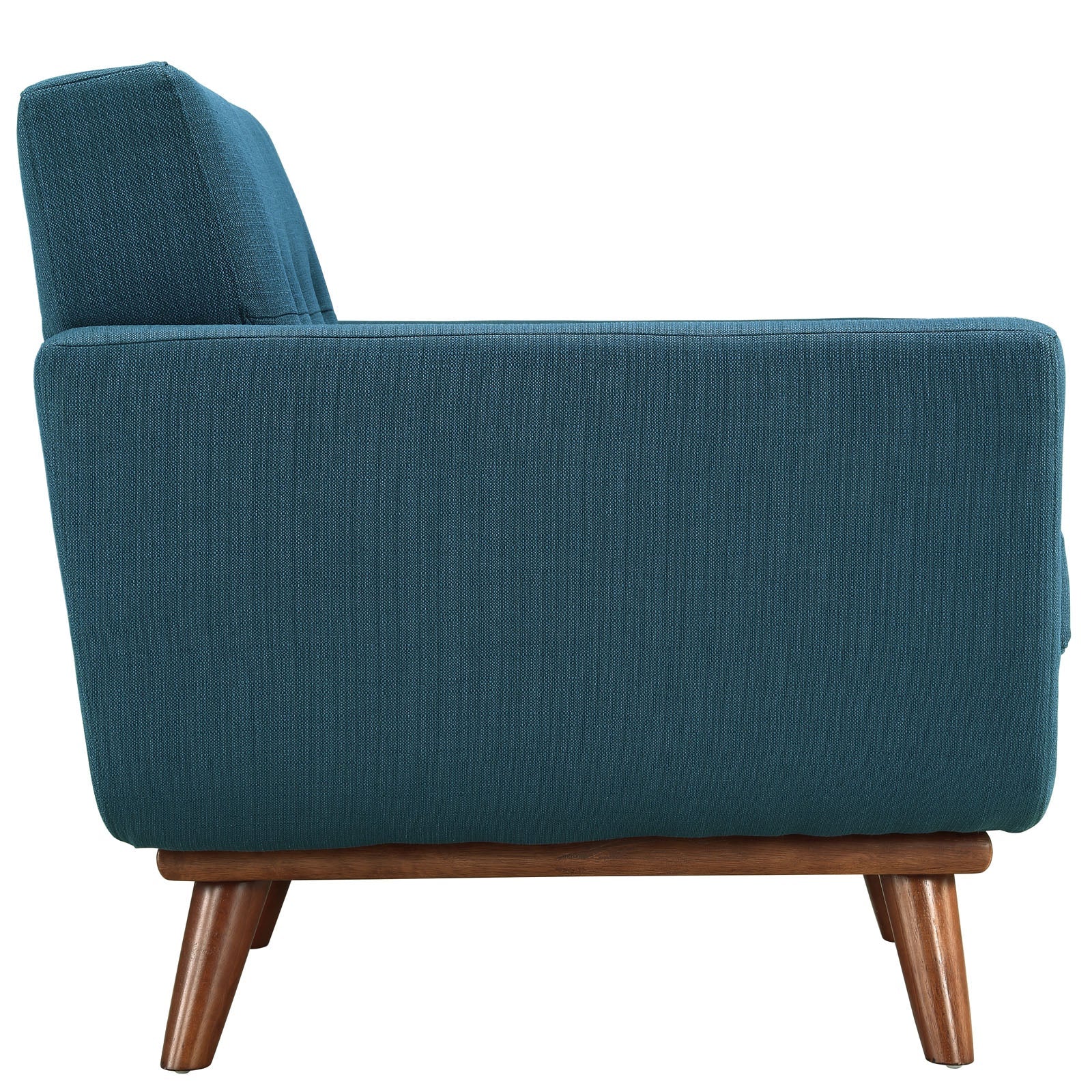 3 Piece 124" Gently Sloping Curved Upholstered Fabric Sofa Loveseat and Armchair Set - Image 4