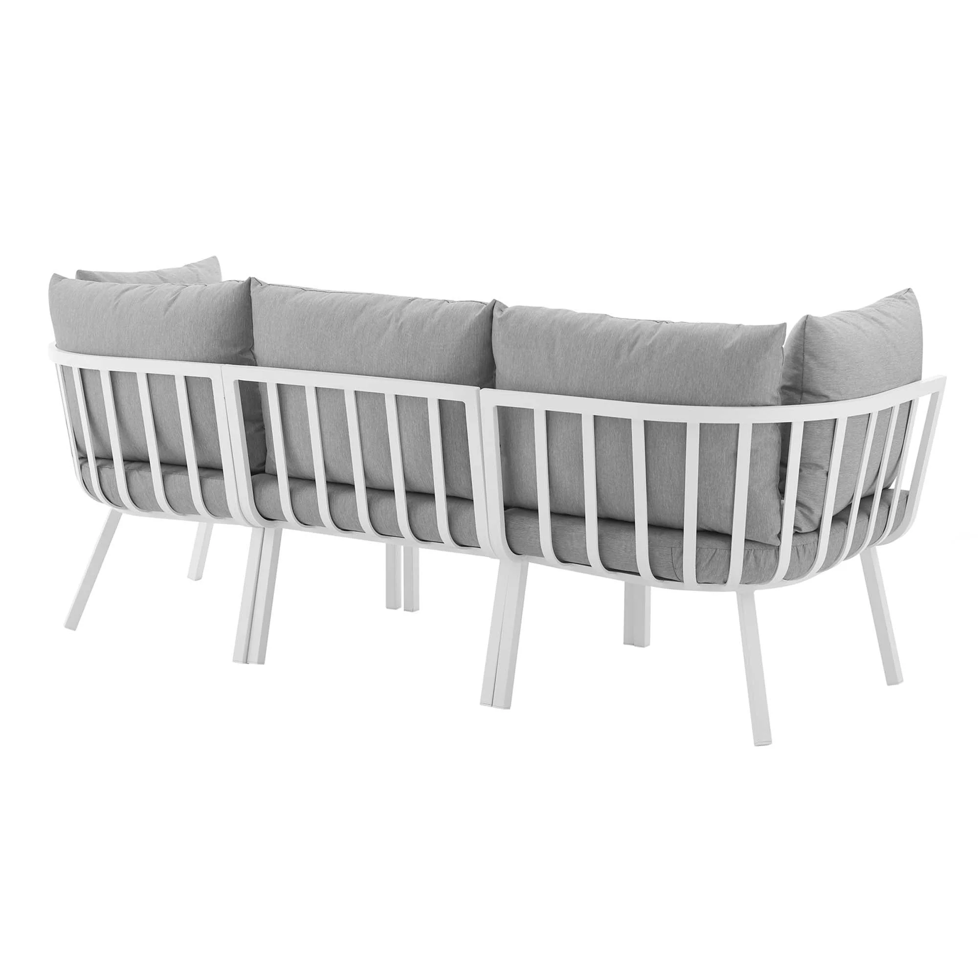 3-Piece Aluminum Outdoor Patio Sectional Sofa Set — Modern Weather-Resistant Seating - Image 24