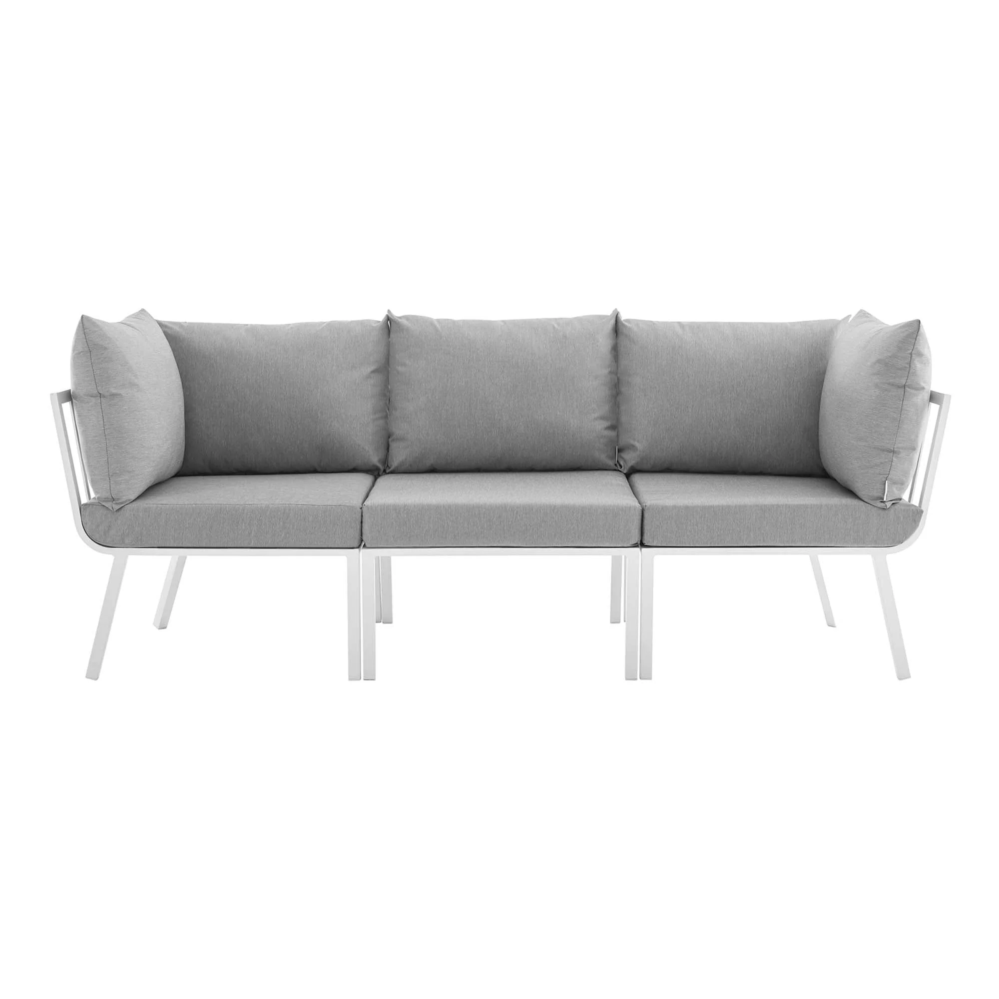 3-Piece Aluminum Outdoor Patio Sectional Sofa Set — Modern Weather-Resistant Seating - Image 27