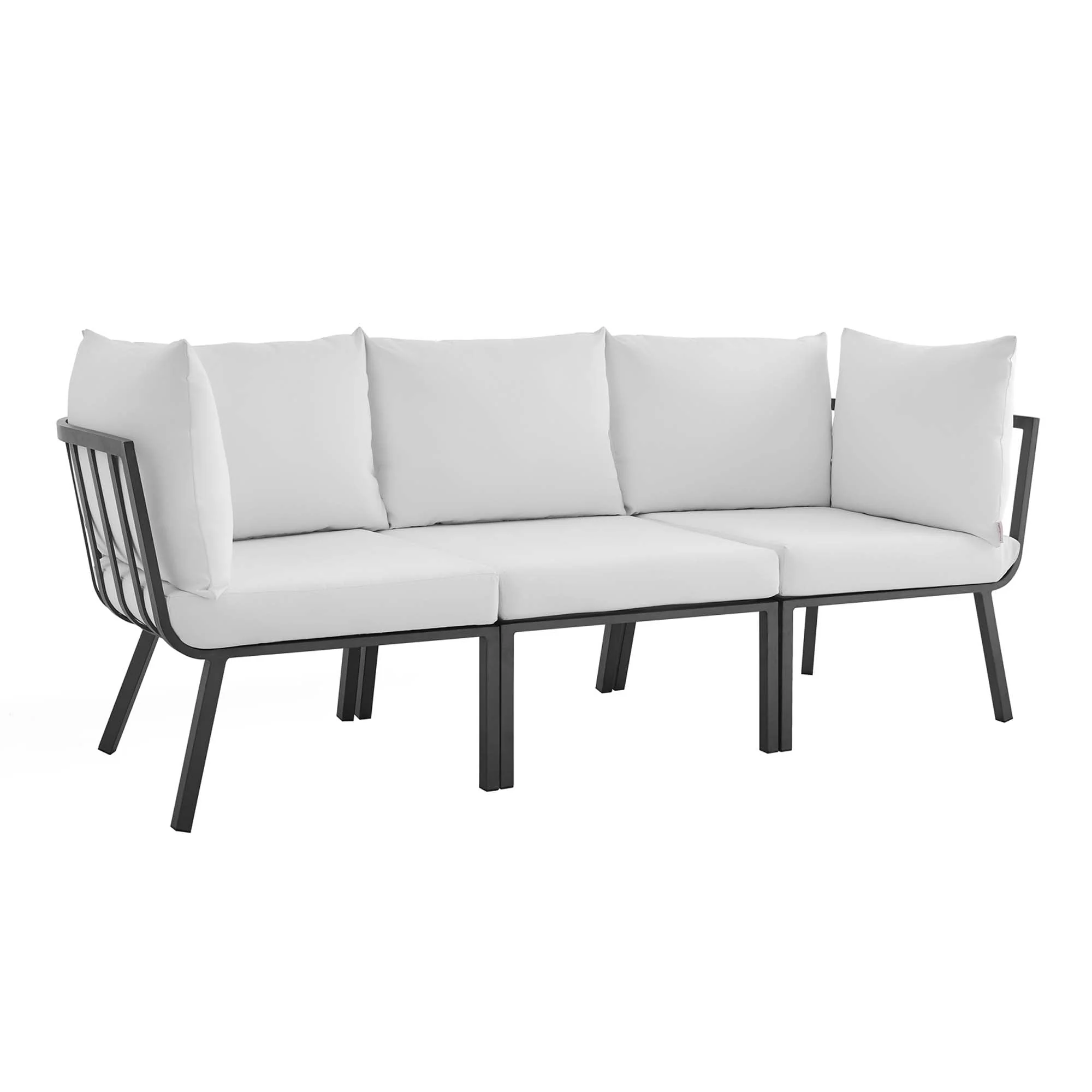 3-Piece Aluminum Outdoor Patio Sectional Sofa Set — Modern Weather-Resistant Seating - Image 33