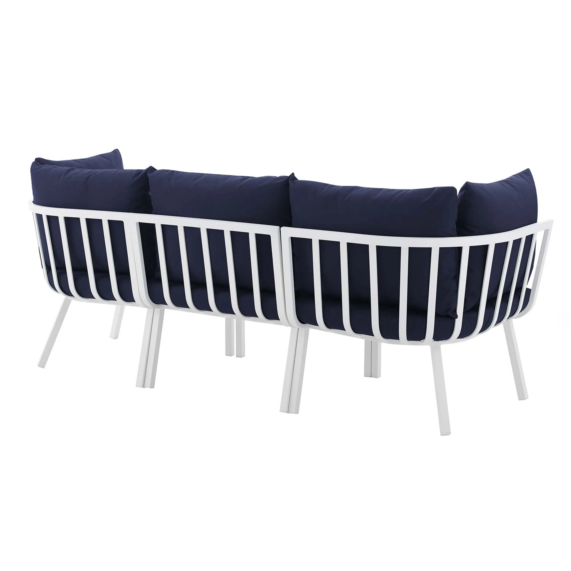 3-Piece Aluminum Outdoor Patio Sectional Sofa Set — Modern Weather-Resistant Seating - Image 9