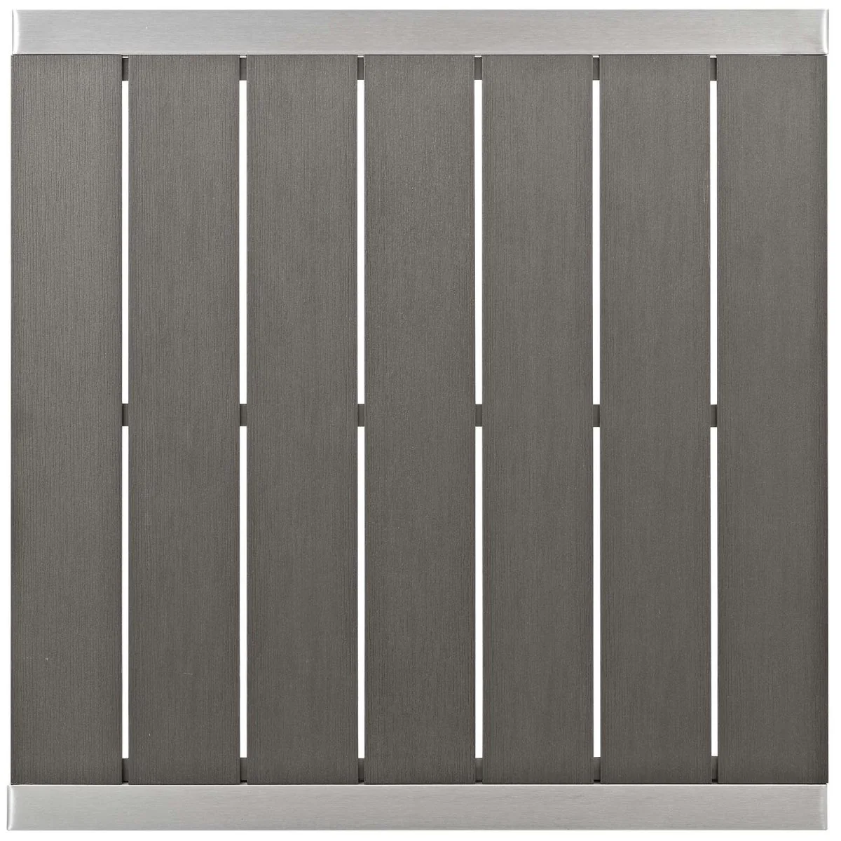 3-Piece Aluminum Outdoor Pub Set with Wood Accents – Silver and Gray - Image 6