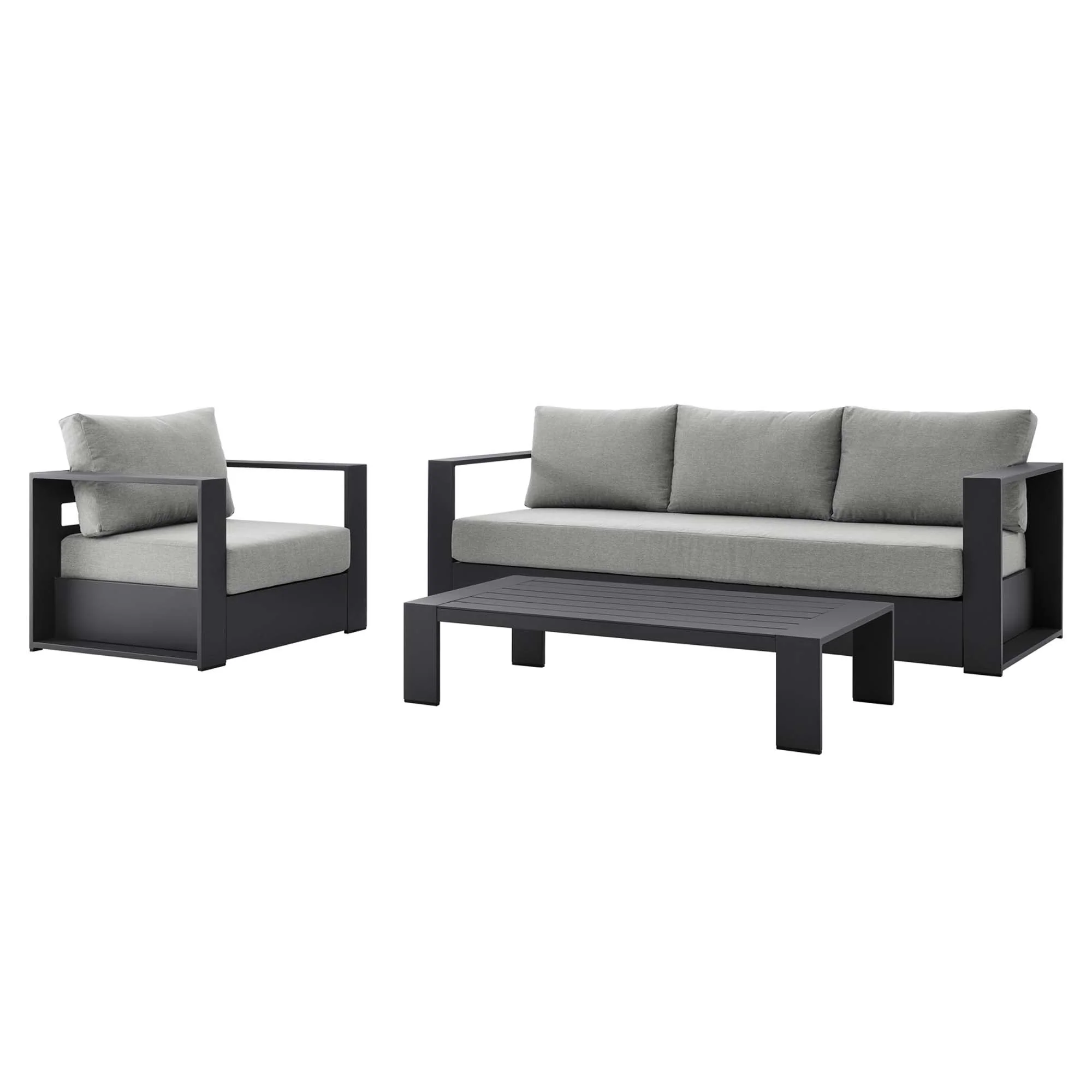 3-Piece Aluminum Patio Furniture Set with Cushions for Outdoor Patio Seating - Image 57