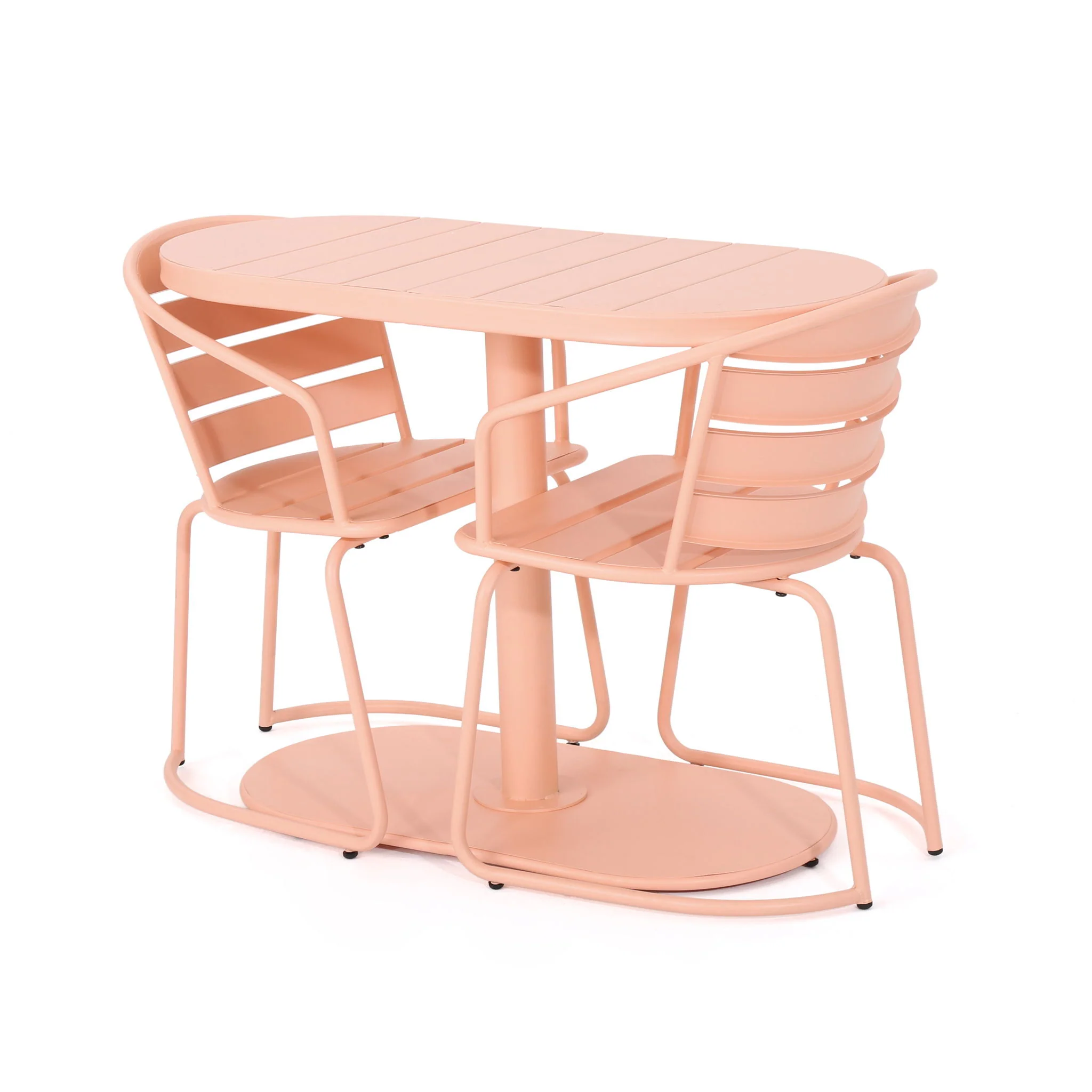 3 Piece Elegant Outdoor Bistro Set With 2 Chairs And Oval Table - Image 25