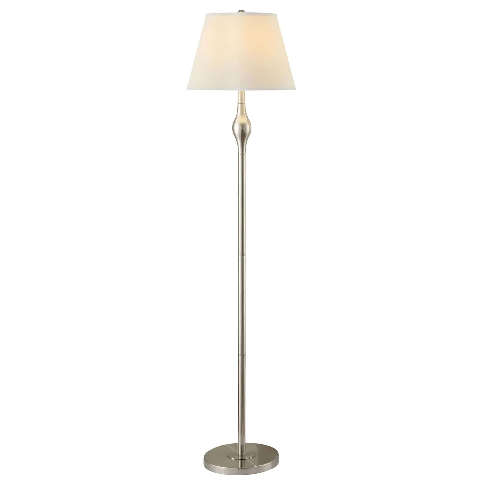 3 Piece Lamp Set, Floor Lamp And 2 Table Lamps - Silver - Image 2