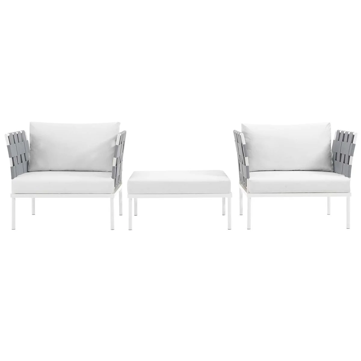 3-Piece Outdoor Patio Aluminum Sectional Sofa Set - Image 23