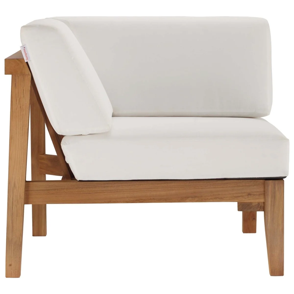 3-Piece Outdoor Patio Teak Wood Sectional Sofa Set - Image 7