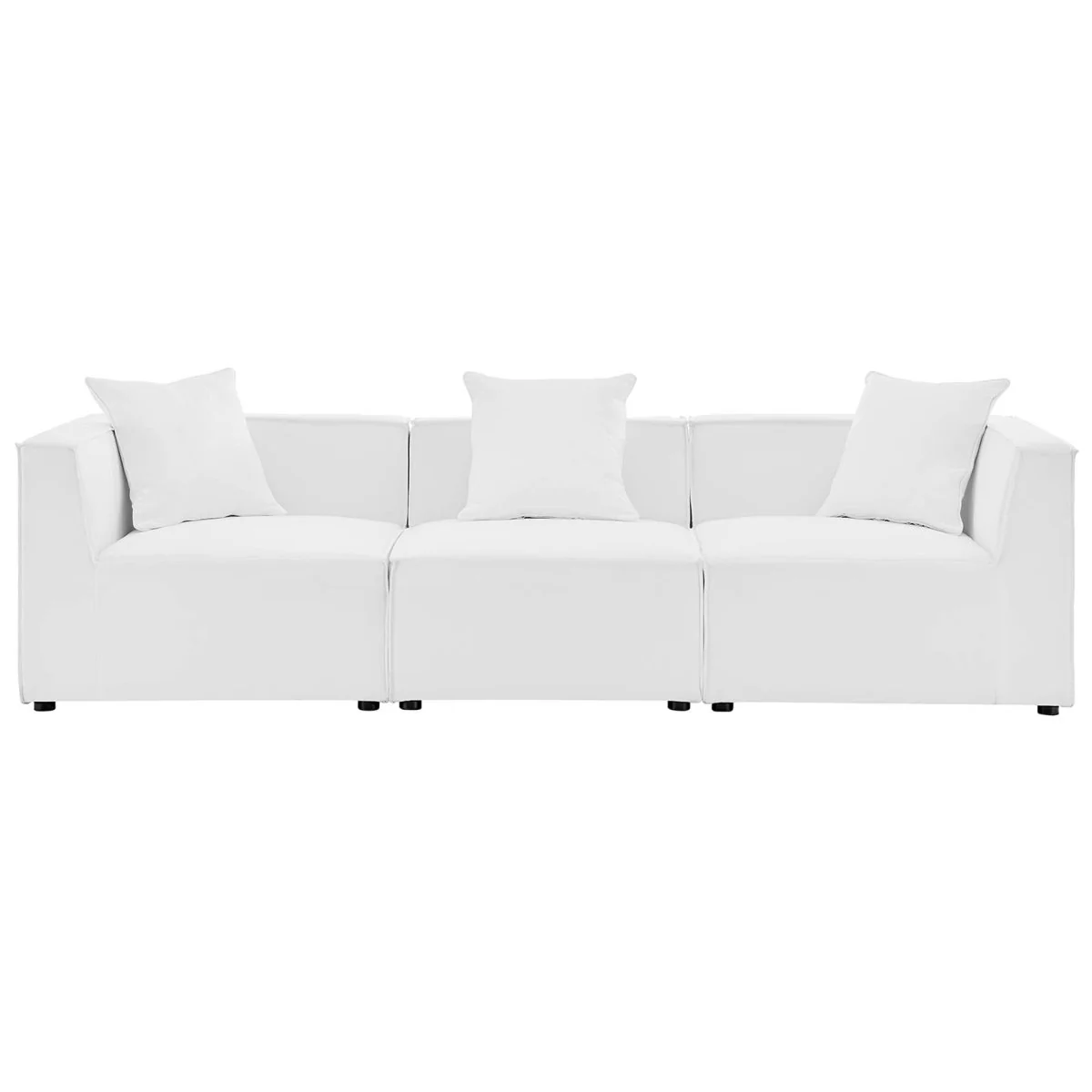 3-Piece Outdoor Patio Upholstered Sectional Sofa Set for Backyard and Deck Seating - Image 12