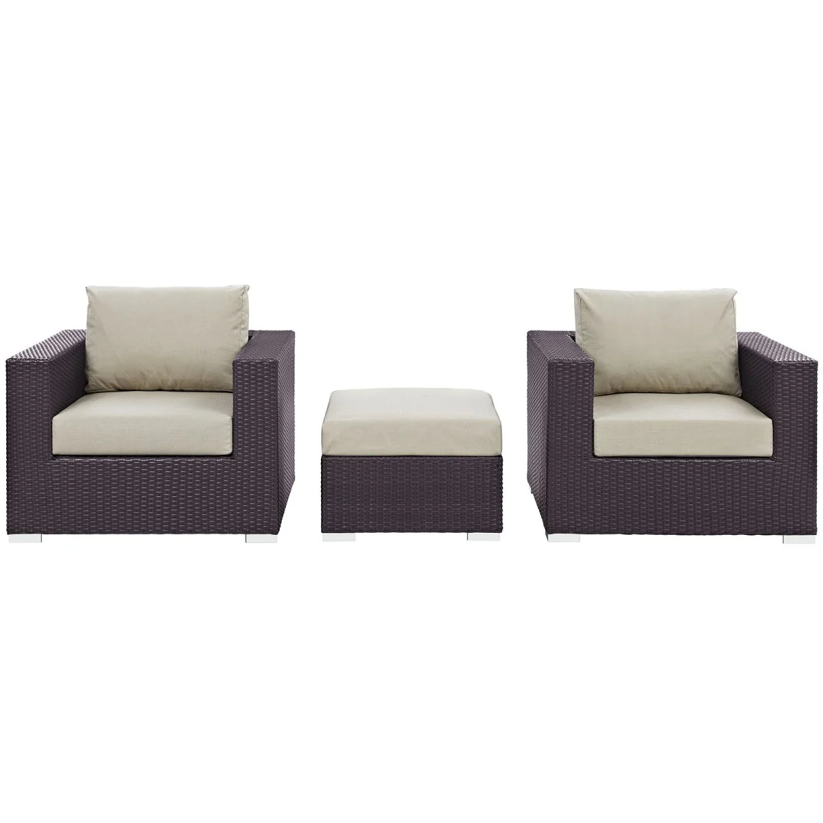 3-Piece Outdoor Patio Woven Rattan Sofa Set - Image 6