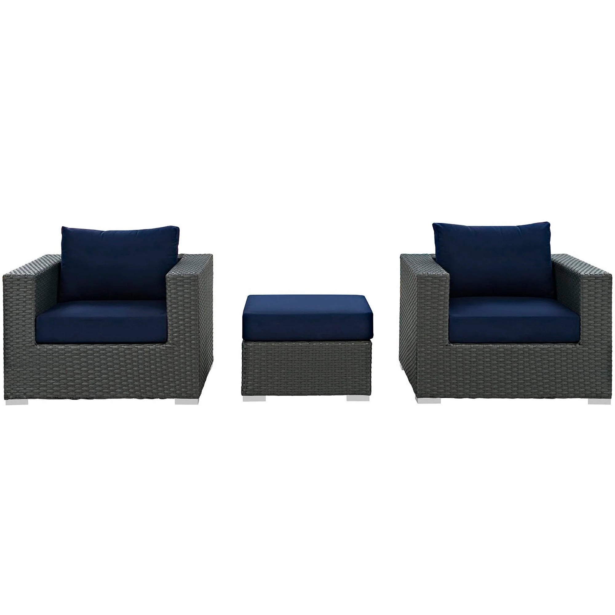 3-Piece Outdoor Sunbrella Fabric Patio Sectional Set - Image 11