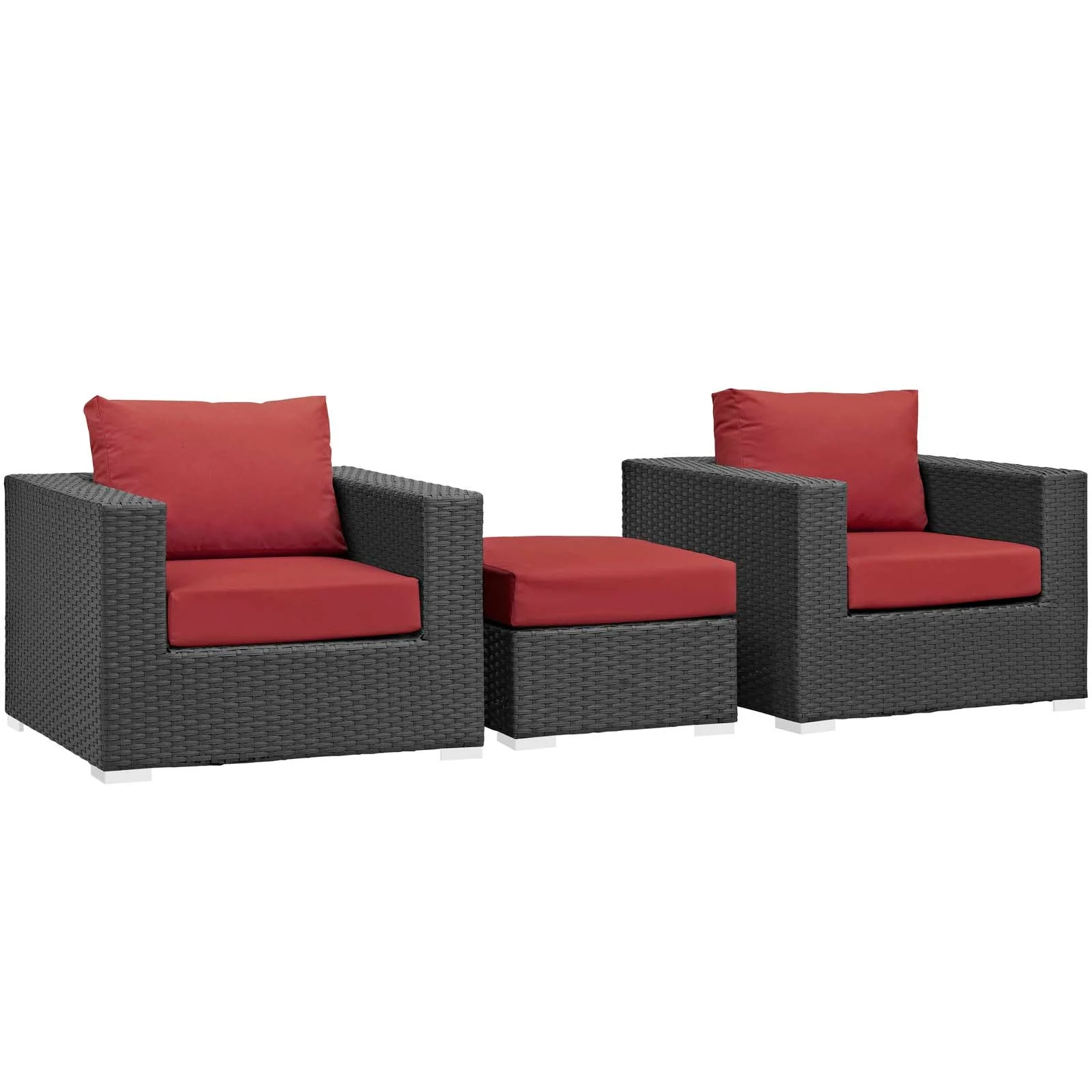 3-Piece Outdoor Sunbrella Fabric Patio Sectional Set - Image 13