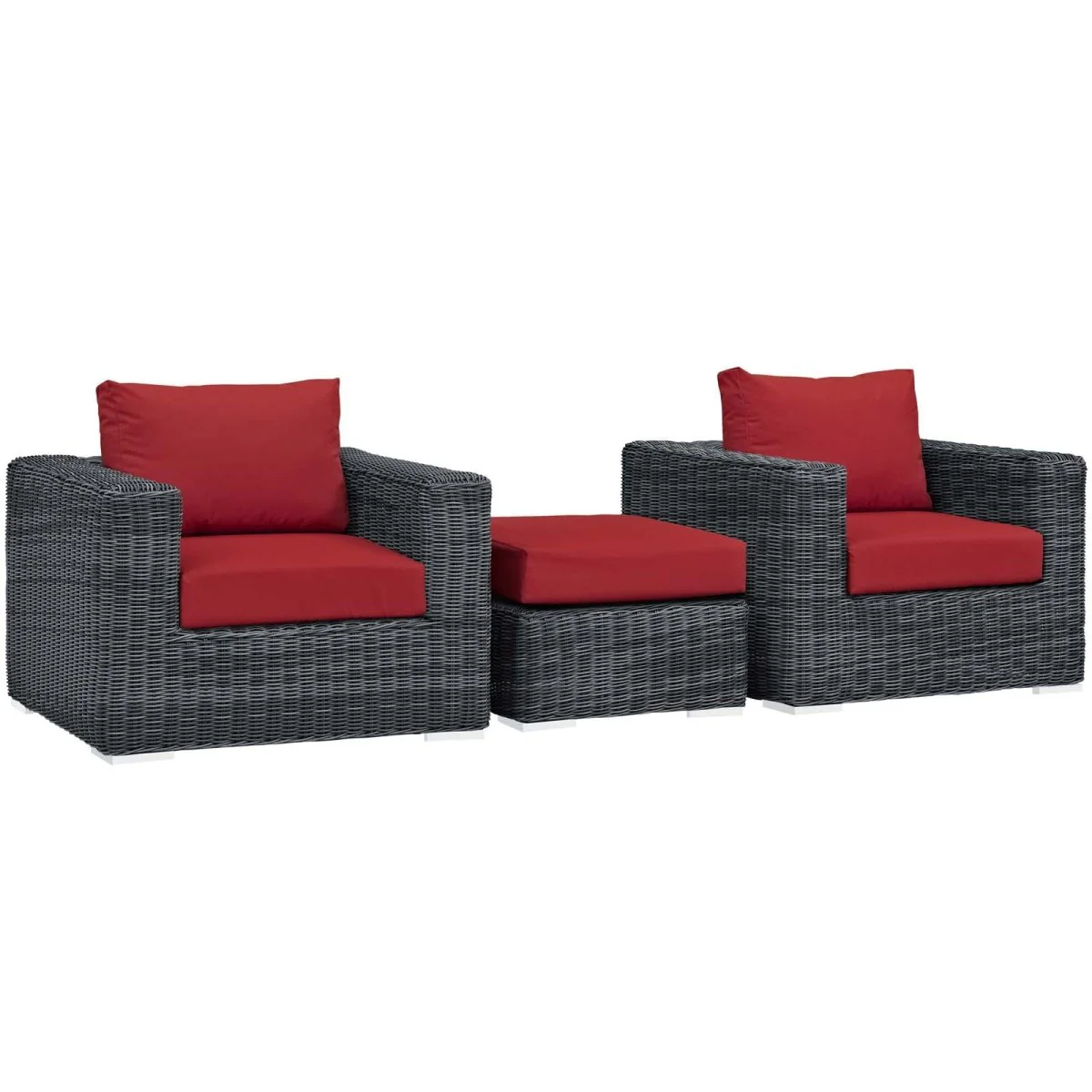 3-Piece Outdoor Sunbrella Fabric Patio Sectional Set - Image 13