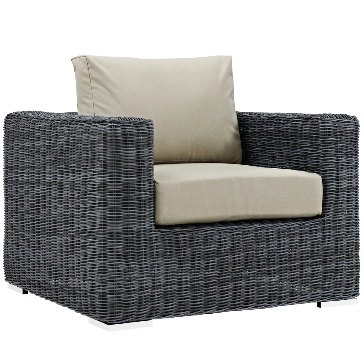 3-Piece Outdoor Sunbrella Fabric Patio Sectional Set - Image 2