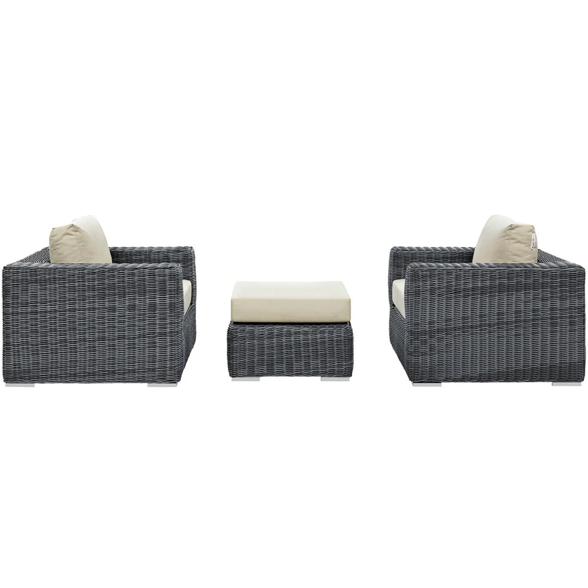 3-Piece Outdoor Sunbrella Fabric Patio Sectional Set - Image 4