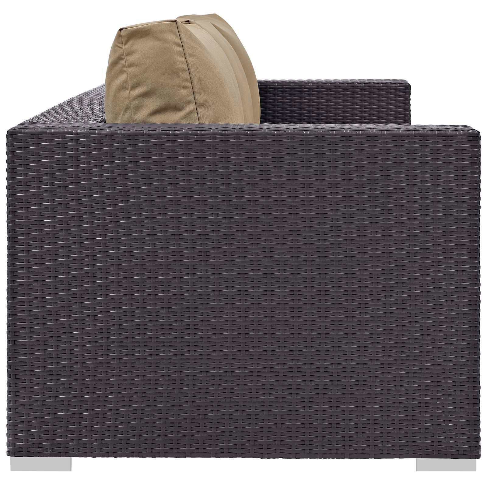 3-Piece Outdoor Wicker Patio Sofa Set with Fire Pit Table - Image 29