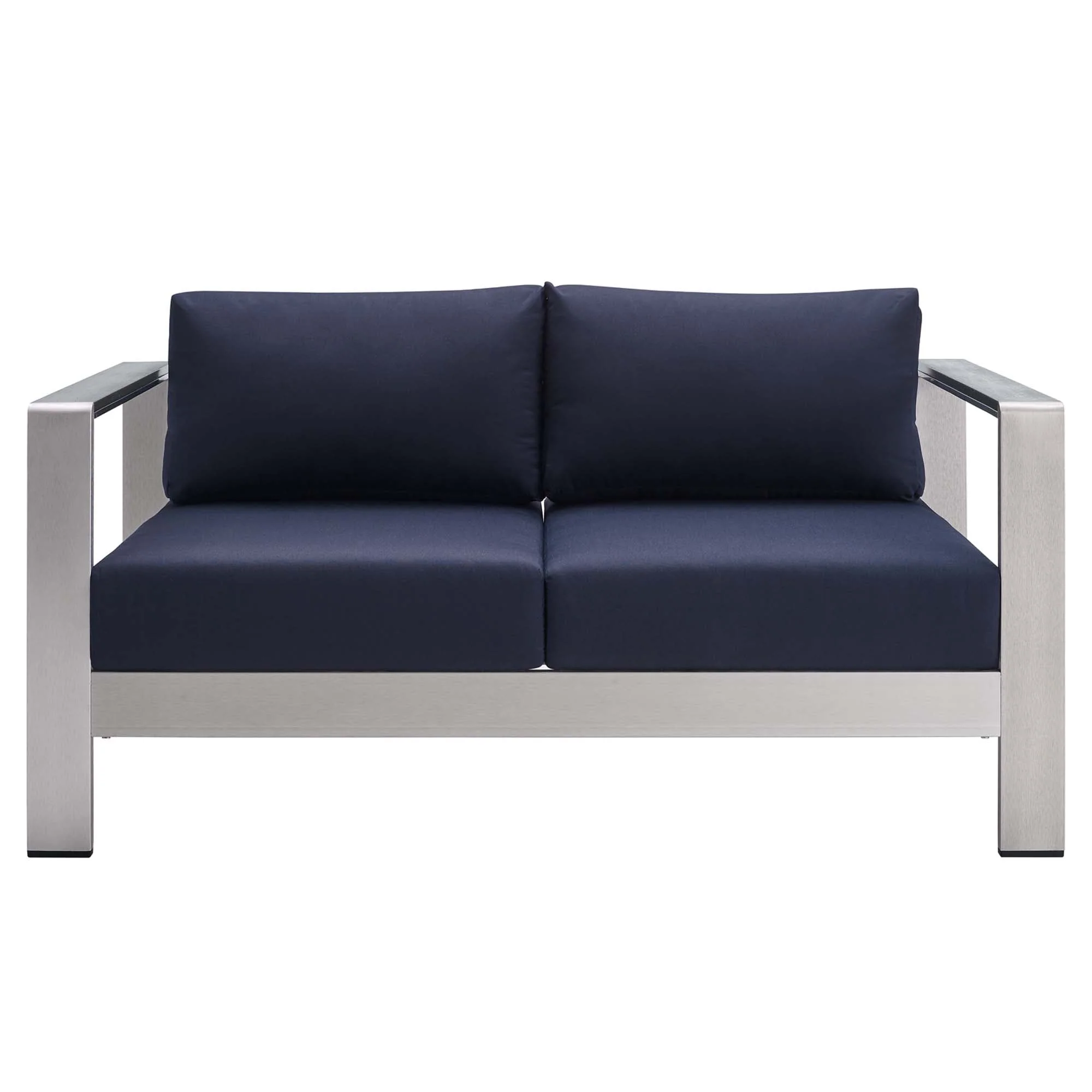3-Piece Silver Aluminum Patio Set with Sunbrella® Cushions for Outdoor Comfort - Image 11