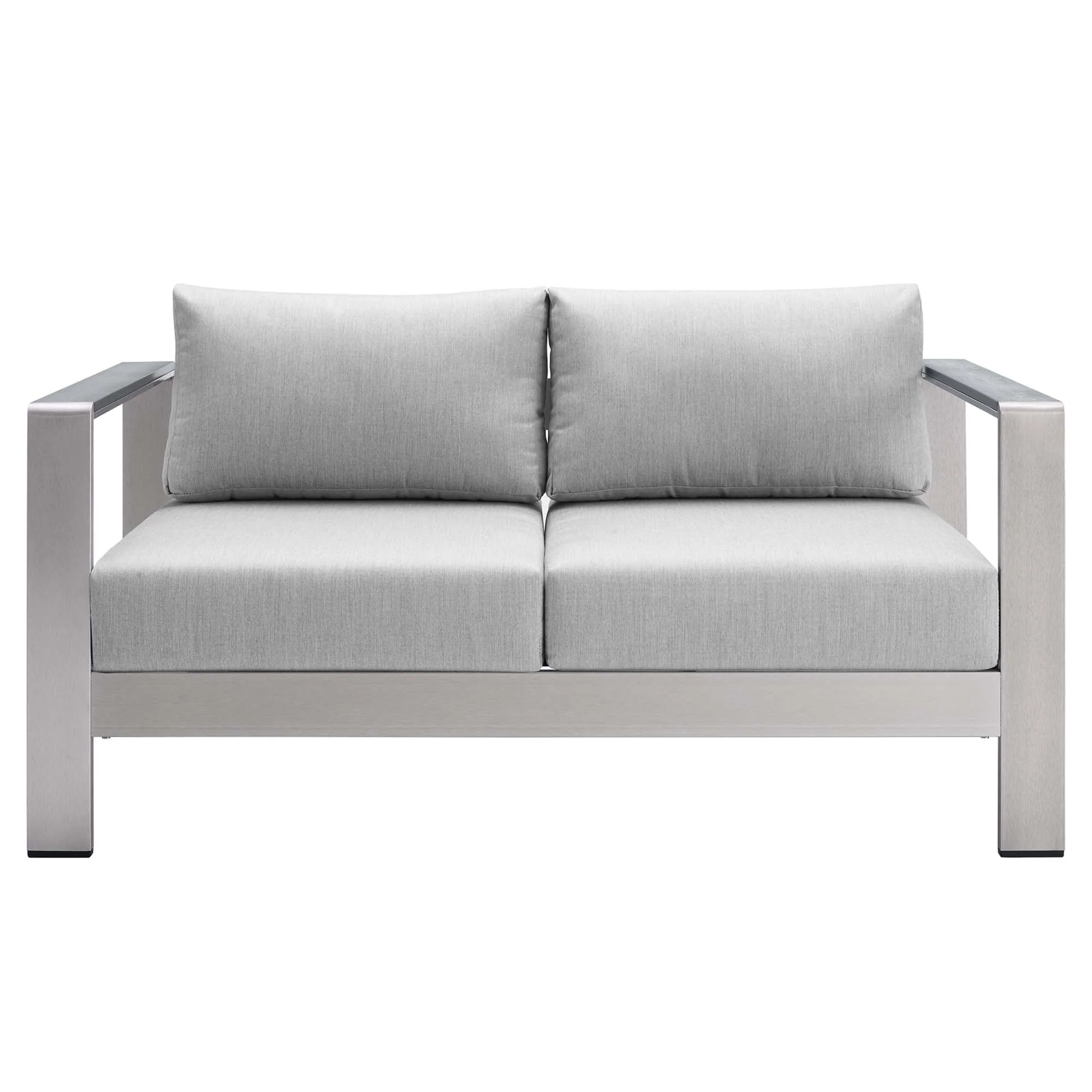 3-Piece Silver Aluminum Patio Set with Sunbrella® Cushions for Outdoor Comfort - Image 25