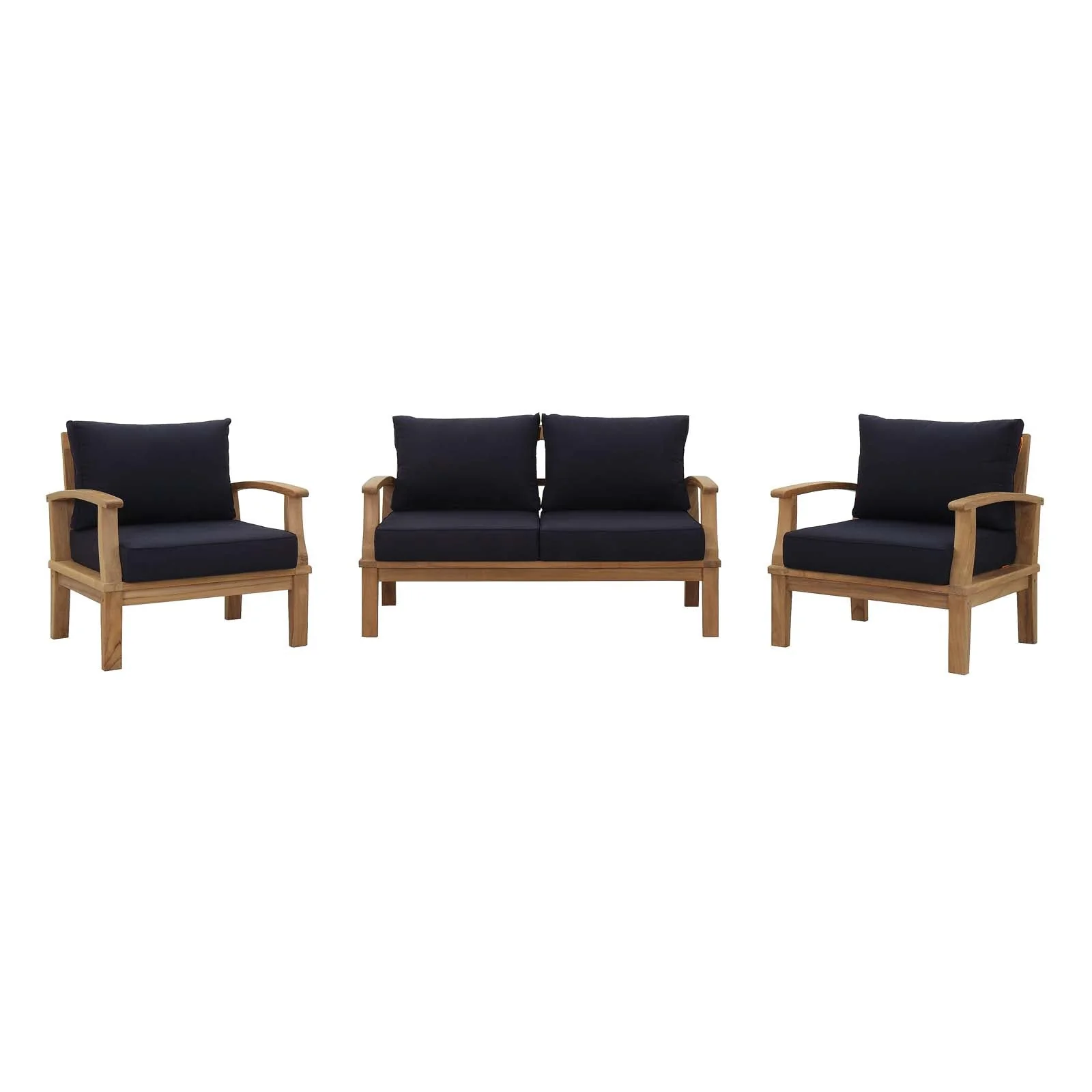 3-Piece Teak Wood Outdoor Patio Furniture Set for Outdoor Patio and Garden Seating - Image 7