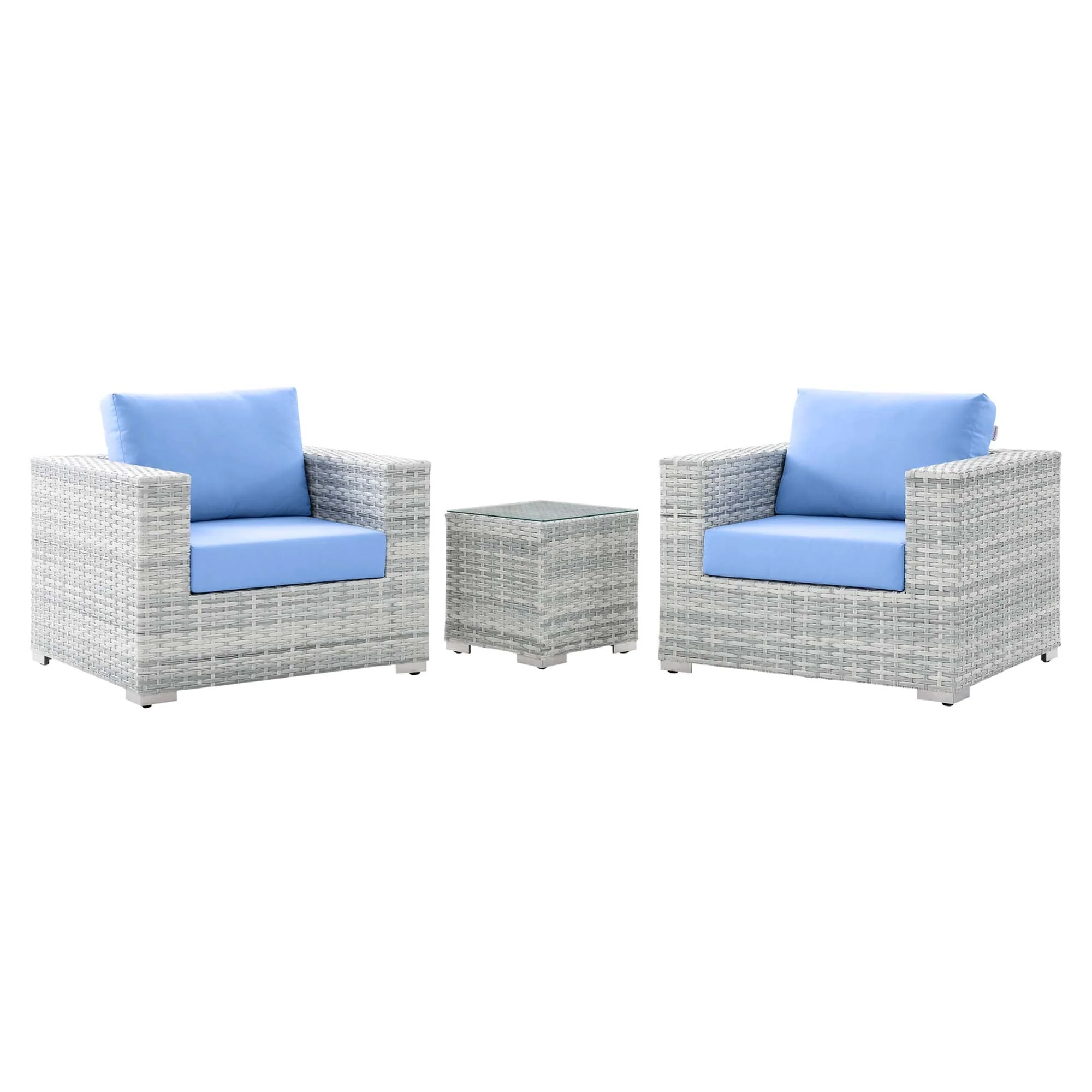 3-Piece Wicker Outdoor Patio Set — Compact Conversation Seating for Patio & Garden - Image 41
