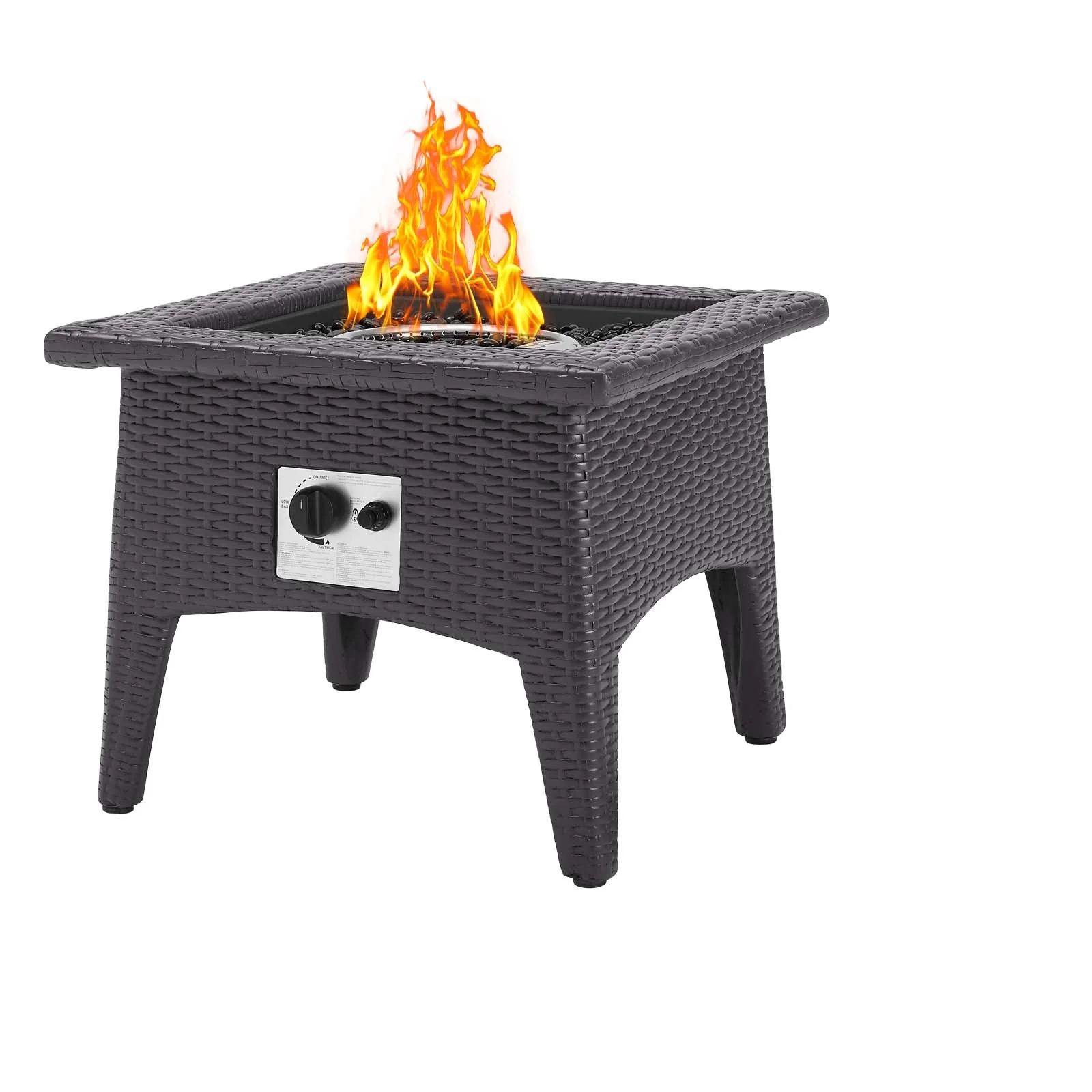 3-Piece Wicker Outdoor Patio Set with Fire Pit for Patio, Deck & Backyard Seating Group - Image 15