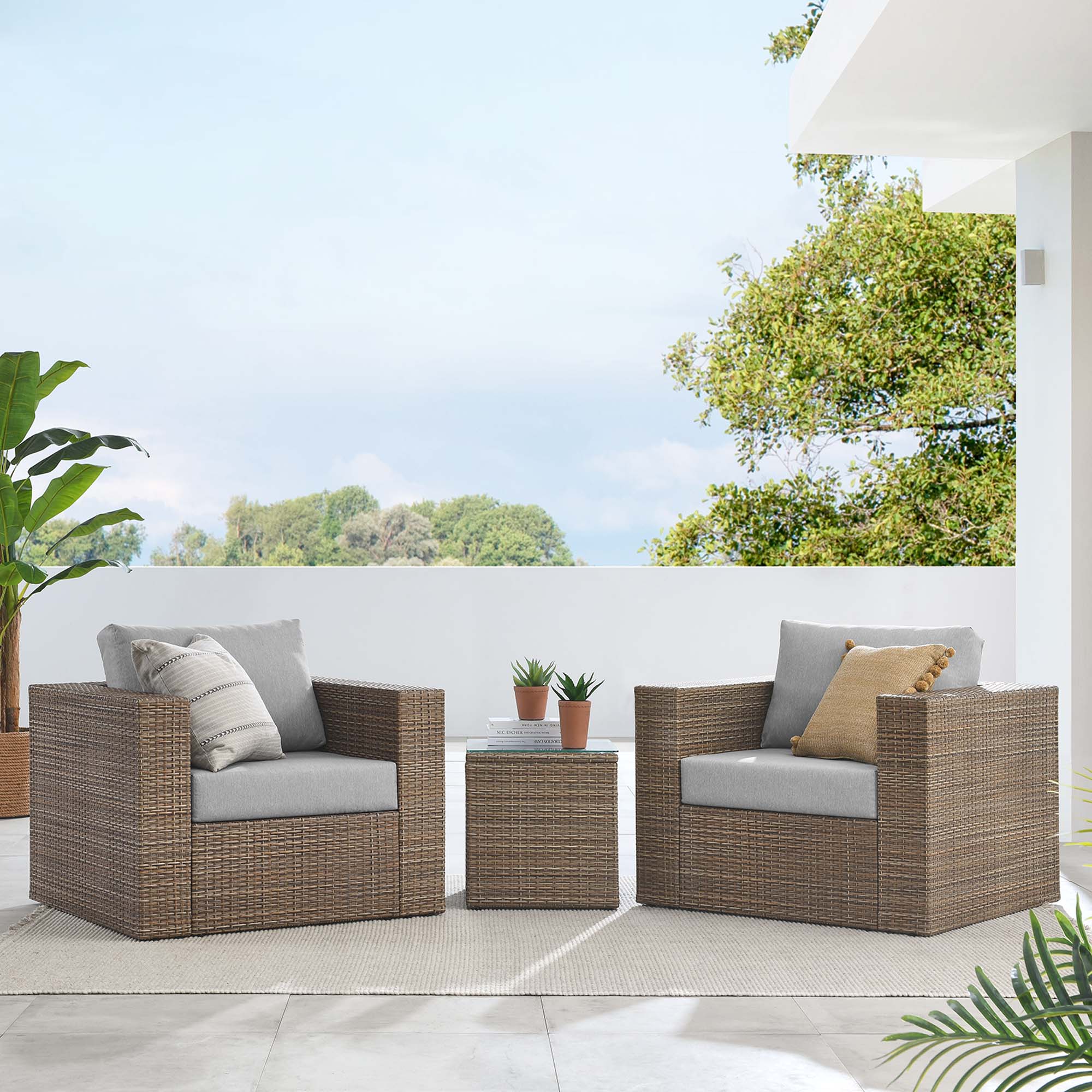 3-Piece Wicker Patio Furniture Set with Cushions for Outdoor Patio and Decks - Image 19