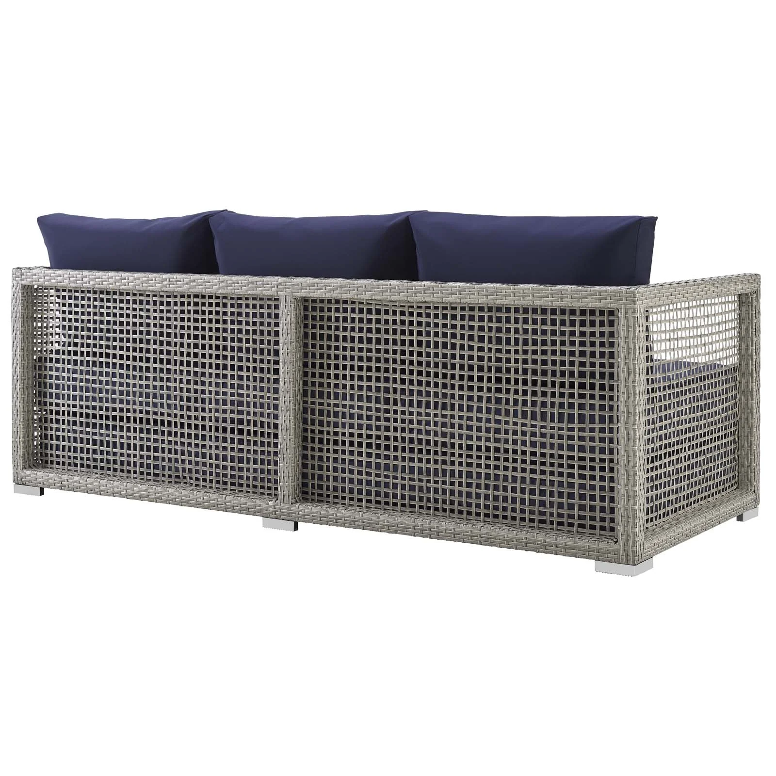 3-Piece Wicker Rattan Outdoor Patio Furniture Set for Deck and Garden Spaces - Image 17
