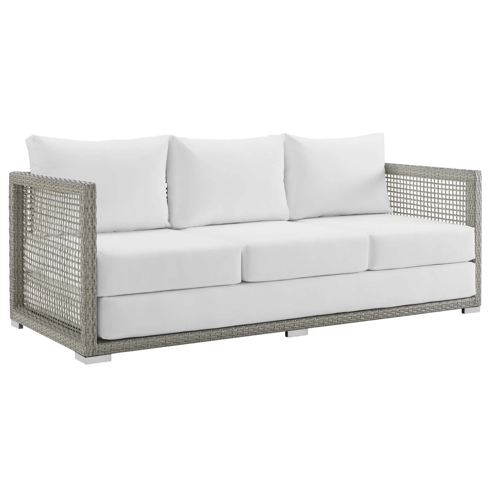 3-Piece Wicker Rattan Outdoor Patio Furniture Set for Deck and Garden Spaces - Image 5