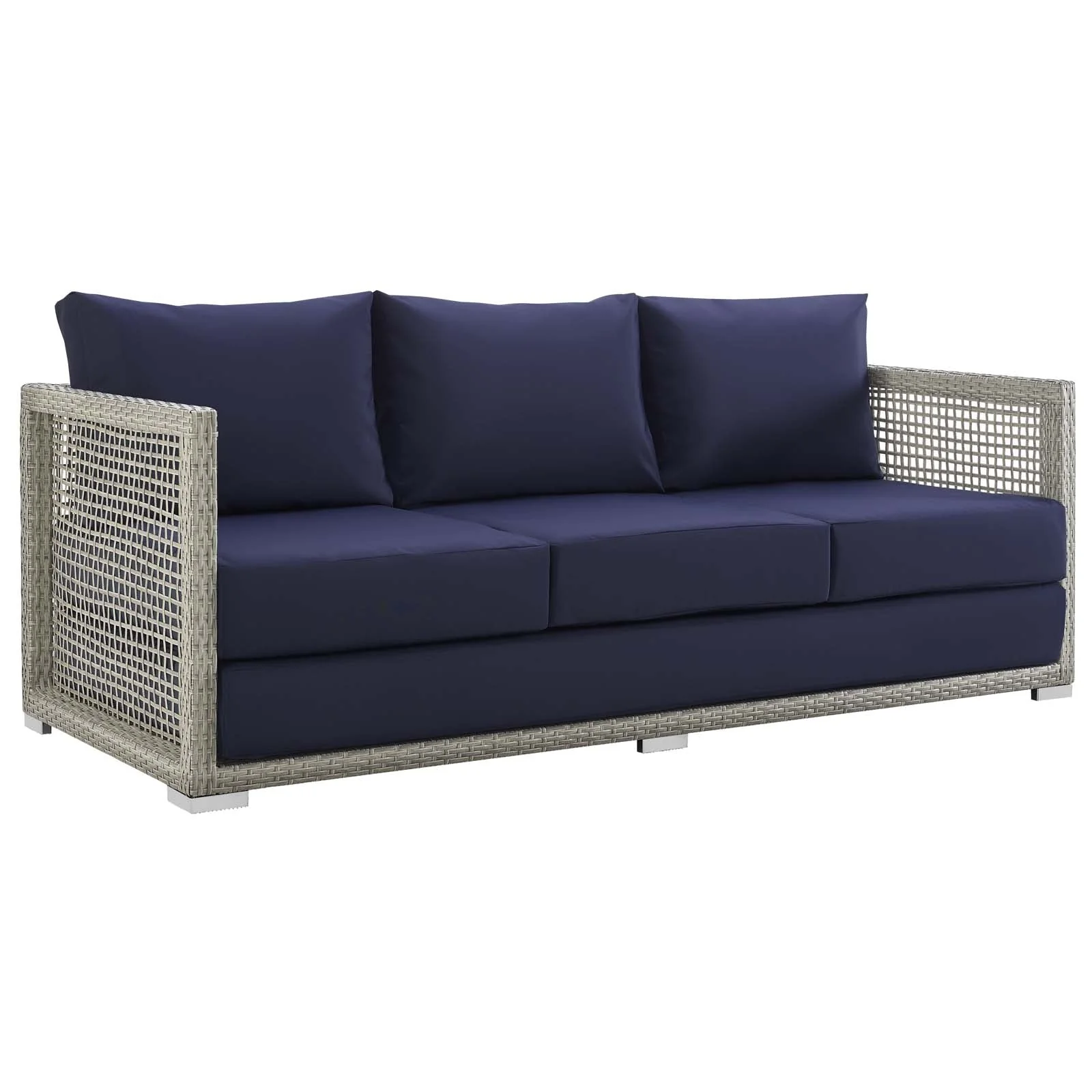 3-Piece Wicker Rattan Outdoor Patio Set for Garden, Balcony and Poolside Seating Ensemble - Image 14