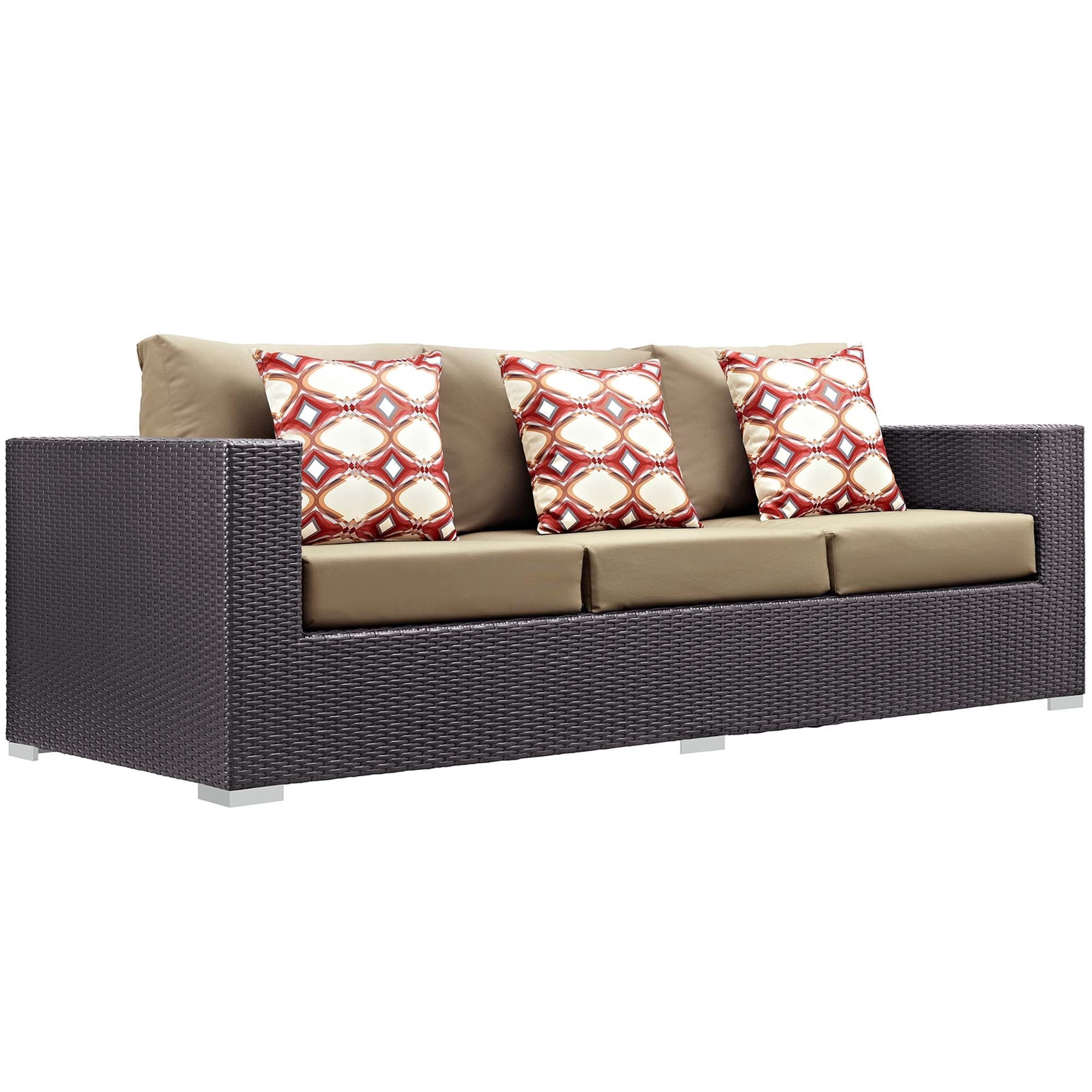 3-Piece Wicker Rattan Patio Sofa Set for Outdoor Patio, Deck and Garden Seating - Image 11
