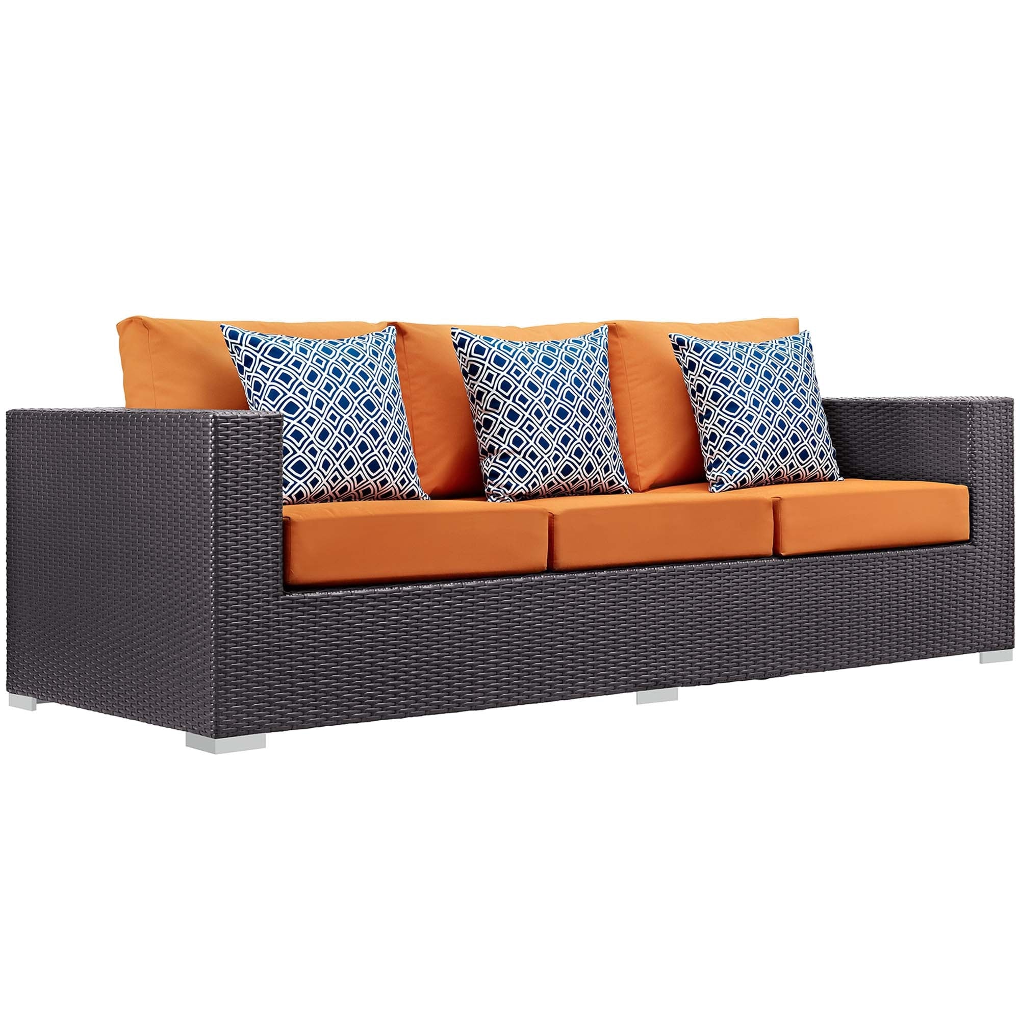 3-Piece Wicker Rattan Patio Sofa Set for Outdoor Patio, Deck and Garden Seating - Image 2