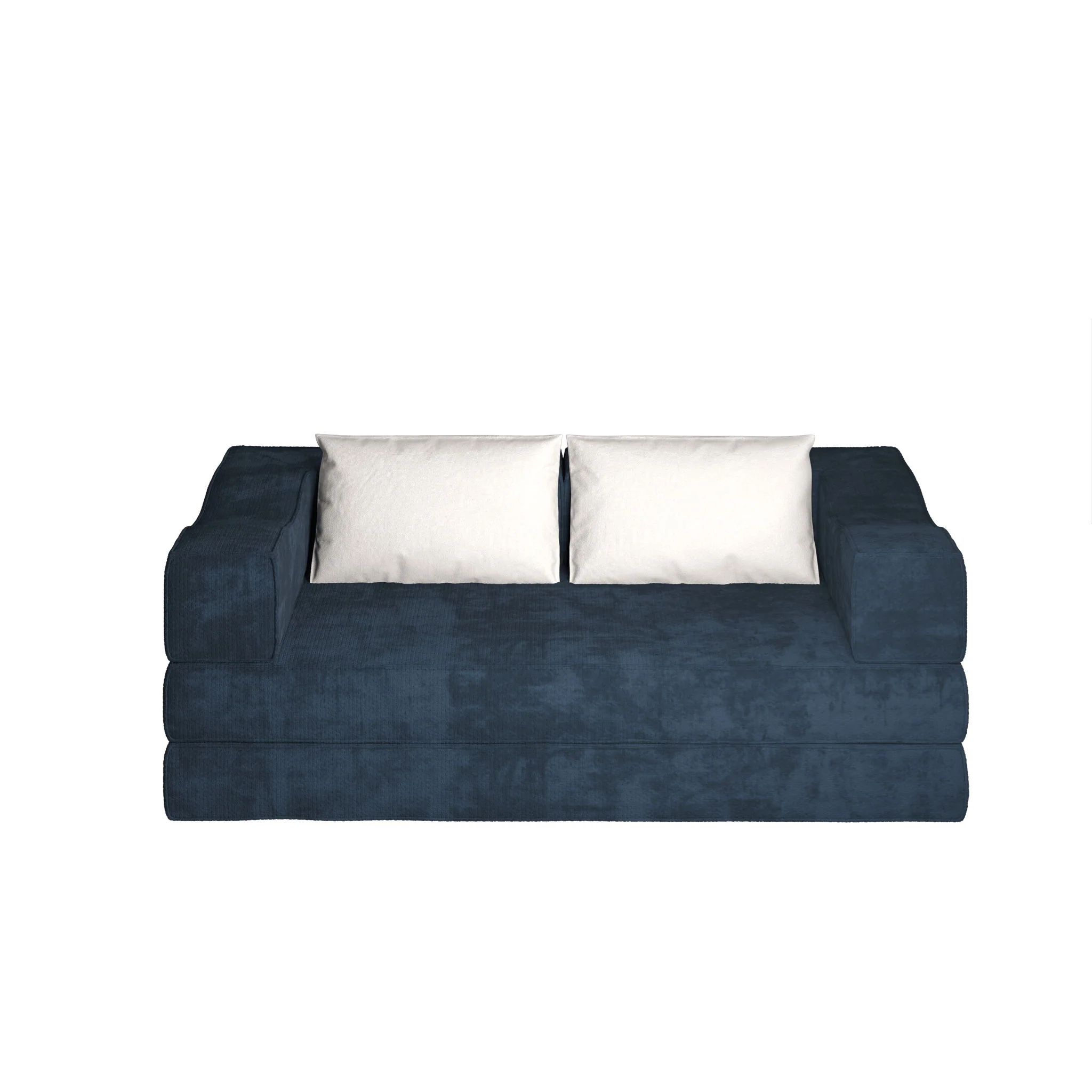 3 Seat Folding Floor Couch & King Size Bed Mattress - Image 3
