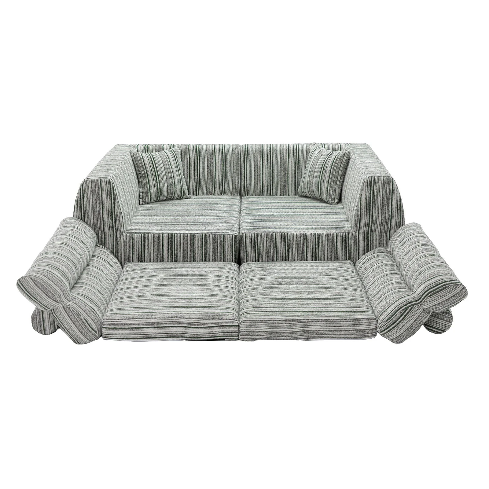 3 Seater, Couch With Throw Pillows For Living Room - Image 32