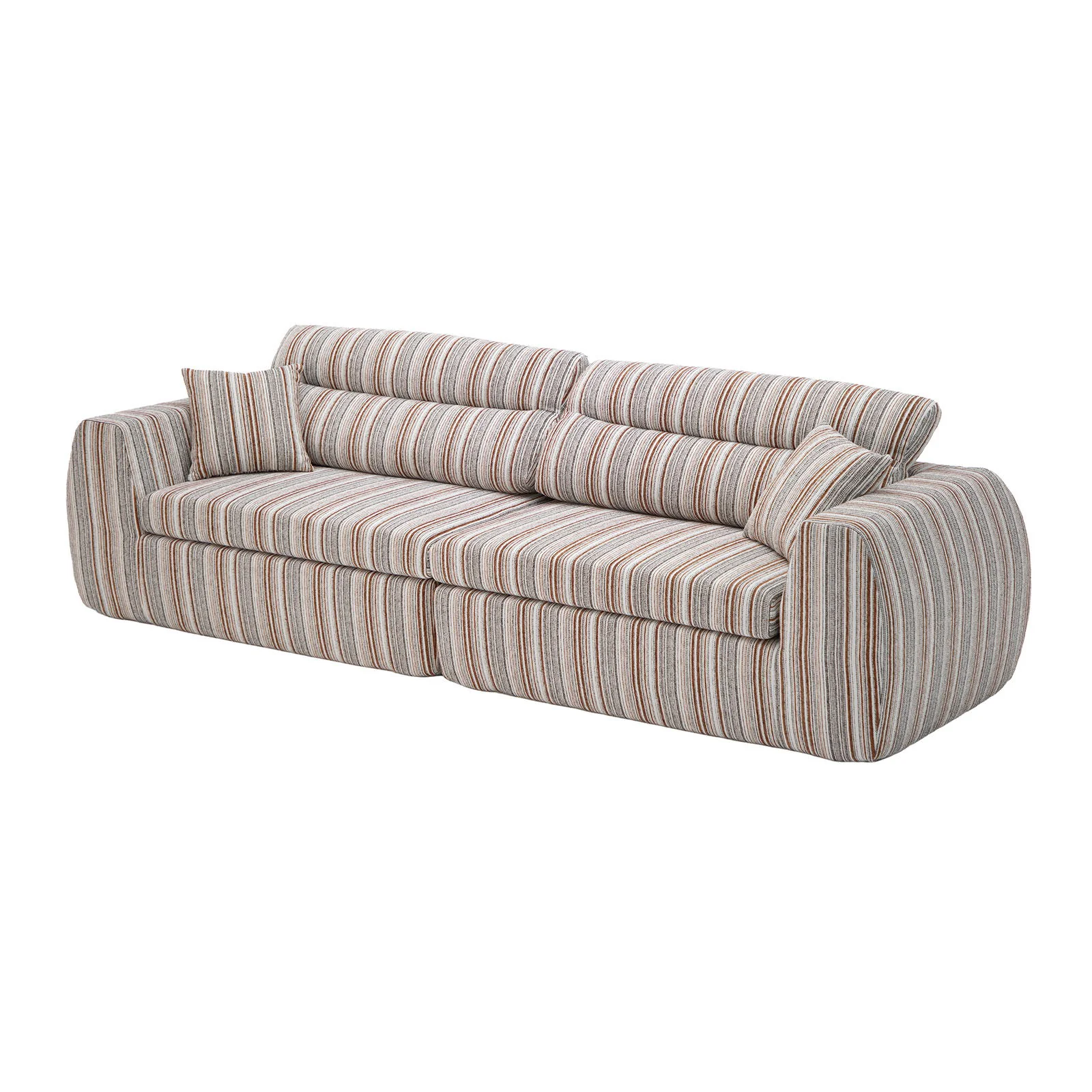 3 Seater, Couch With Throw Pillows For Living Room - Image 36