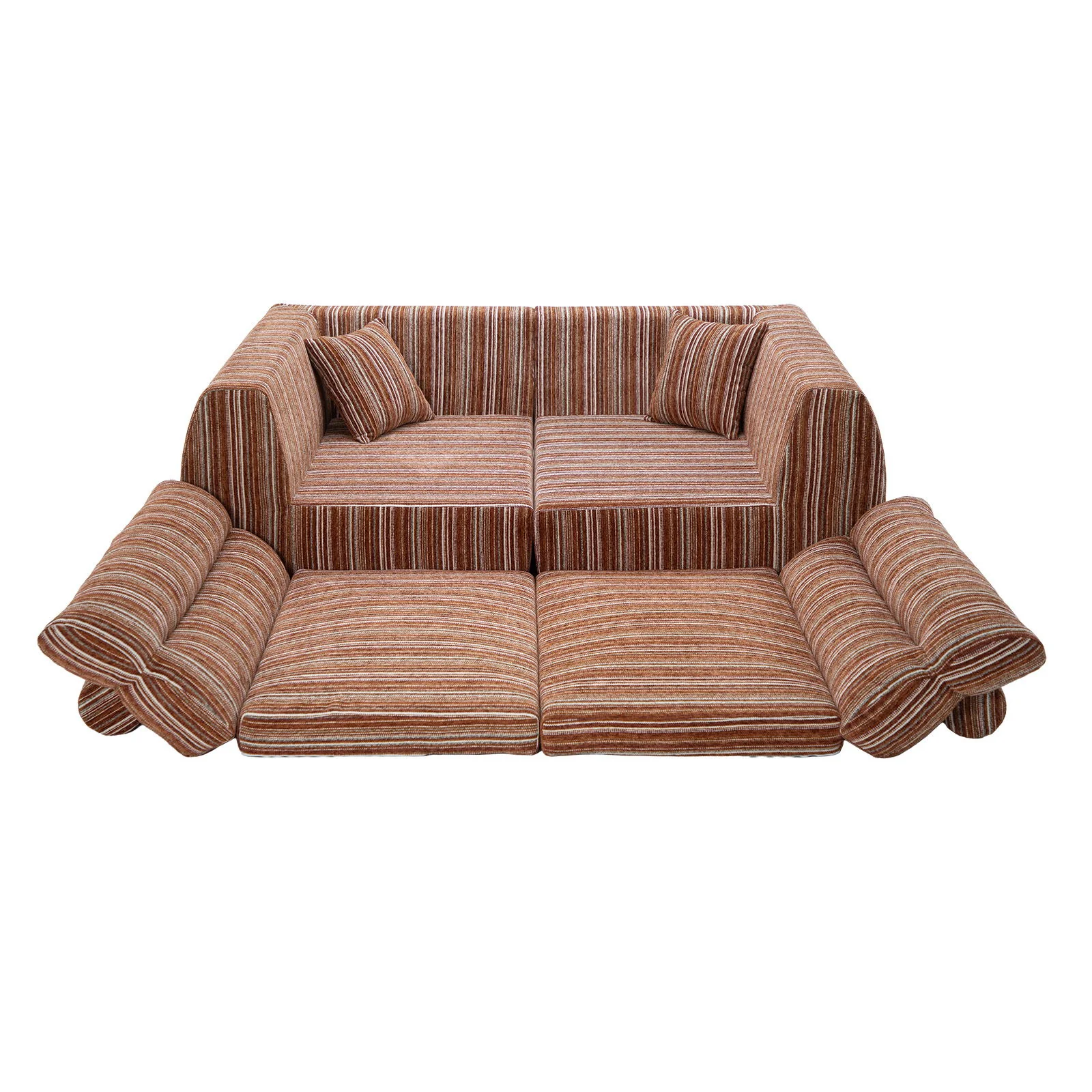 3 Seater, Couch With Throw Pillows For Living Room - Image 44
